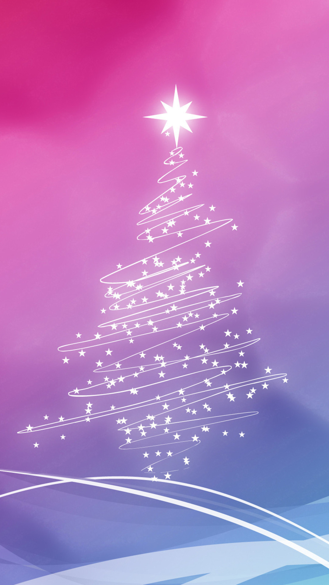 Albero di Natale, Natale, Rosa, Stella, sfondo iPhone verticale