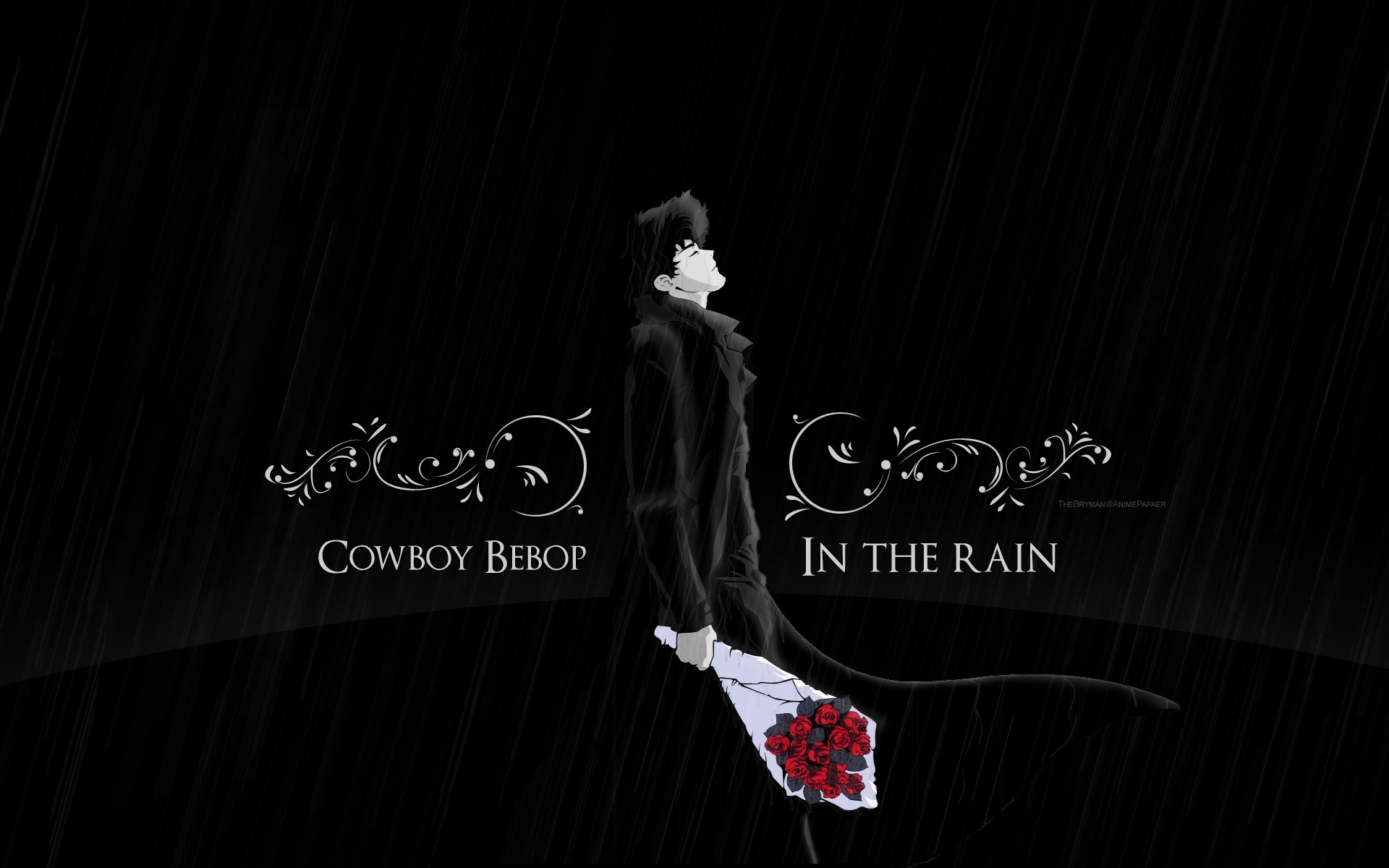 Spike Spiegel, Cowboy Bebop, Rose, Pioggia, 1920x1200, sfondo per PC