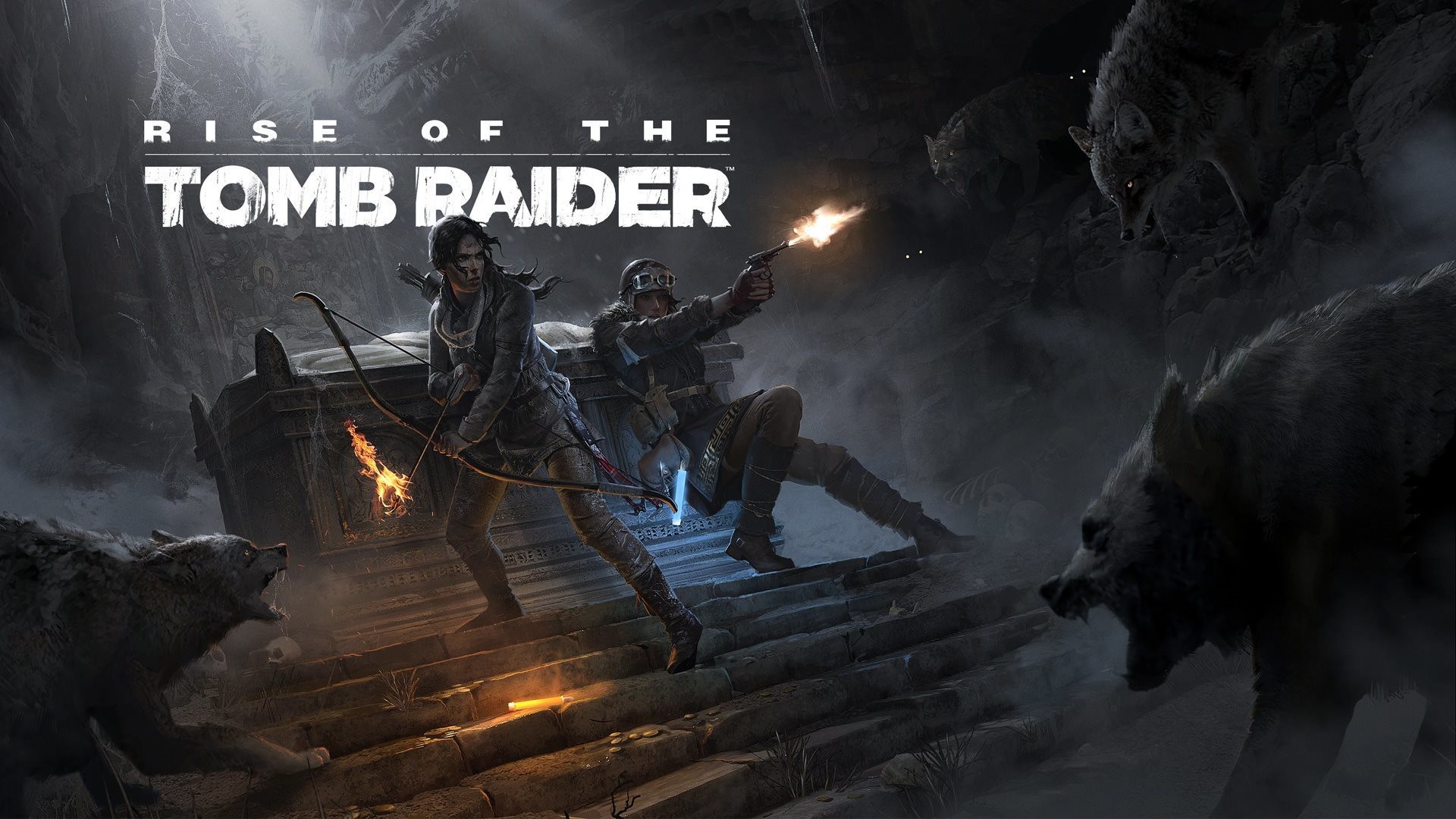 Rise of the Tomb Raider, Lara Croft, Lupi, Videogioco, 1920x1080, immagine di sfondo