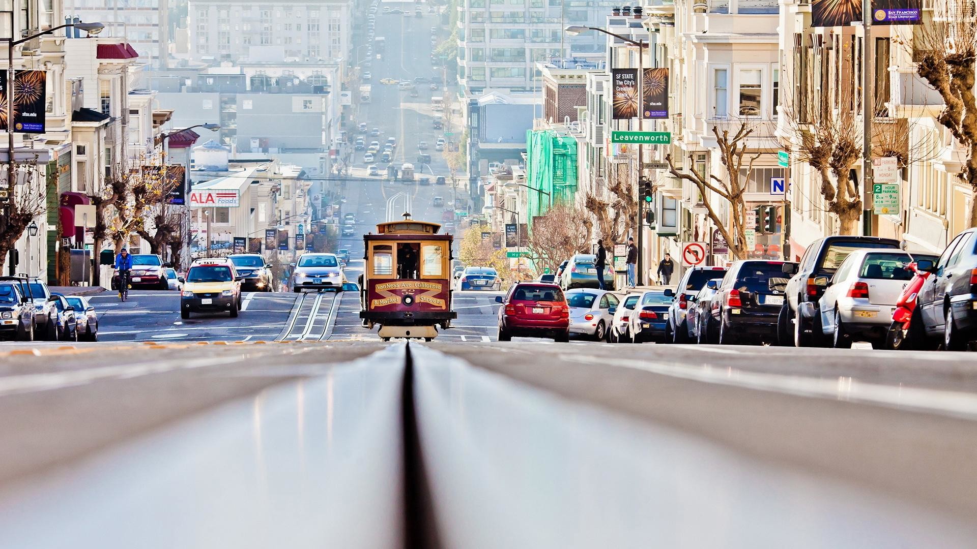 Cable car, San Francisco, Strada, Binari, 1920x1080, immagine di sfondo