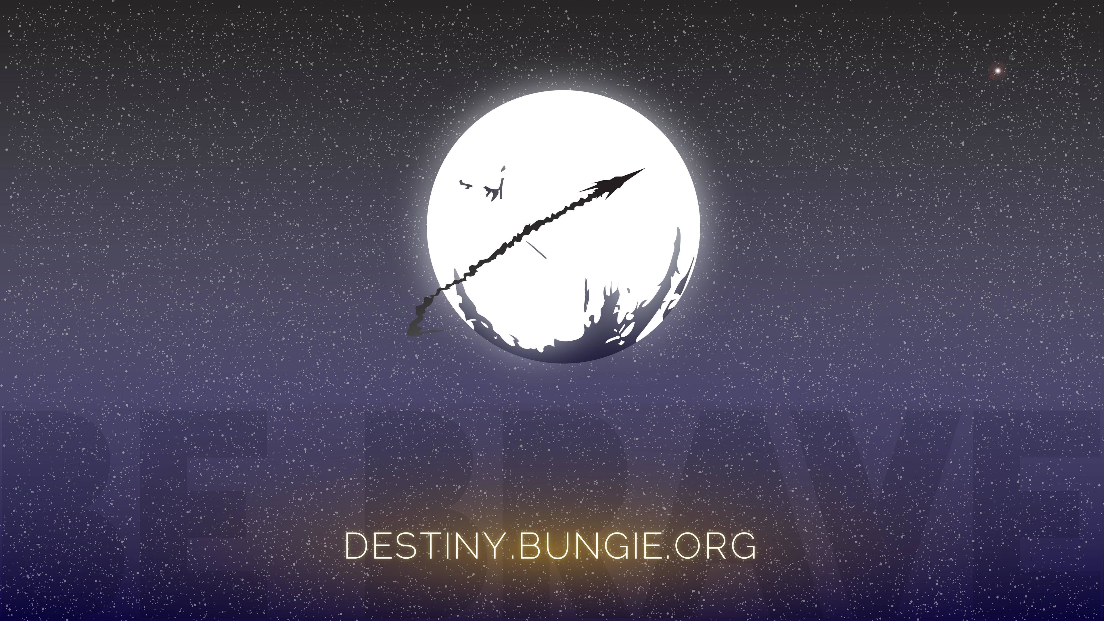 Destiny, Viaggiatore, Be Brave, Viola, Minimalista, 4K, sfondo desktop
