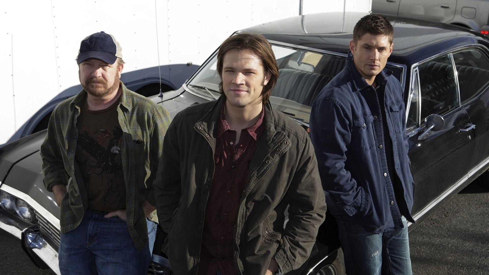 Bobby Singer, Sam Winchester, Dean Winchester, Chevrolet Impala 1967, Supernatural, wallpaper desktop