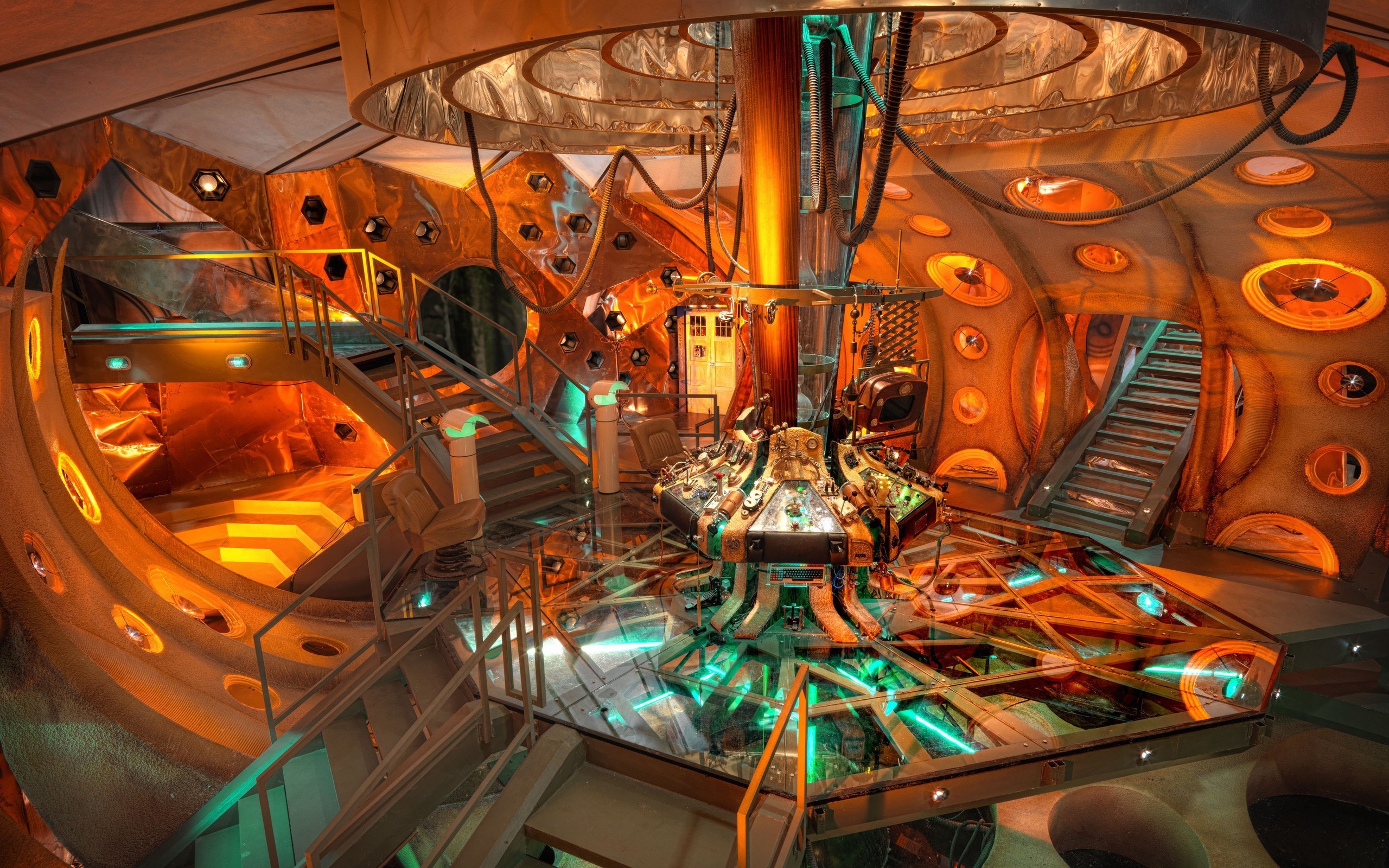 Sala di controllo della TARDIS, TARDIS, Doctor Who, Arancione, 2560x1600, sfondo MacBook Pro