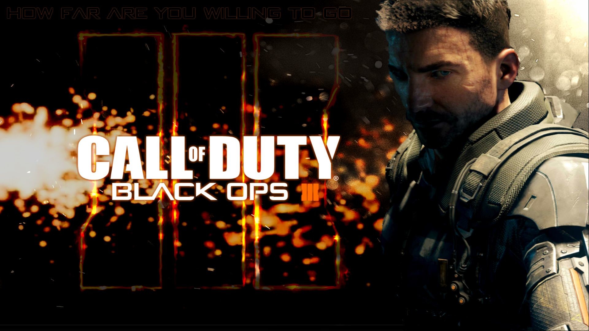 Call of Duty: Black Ops III, Logo, Soldato, Scintille, 1920x1080, sfondo per PC