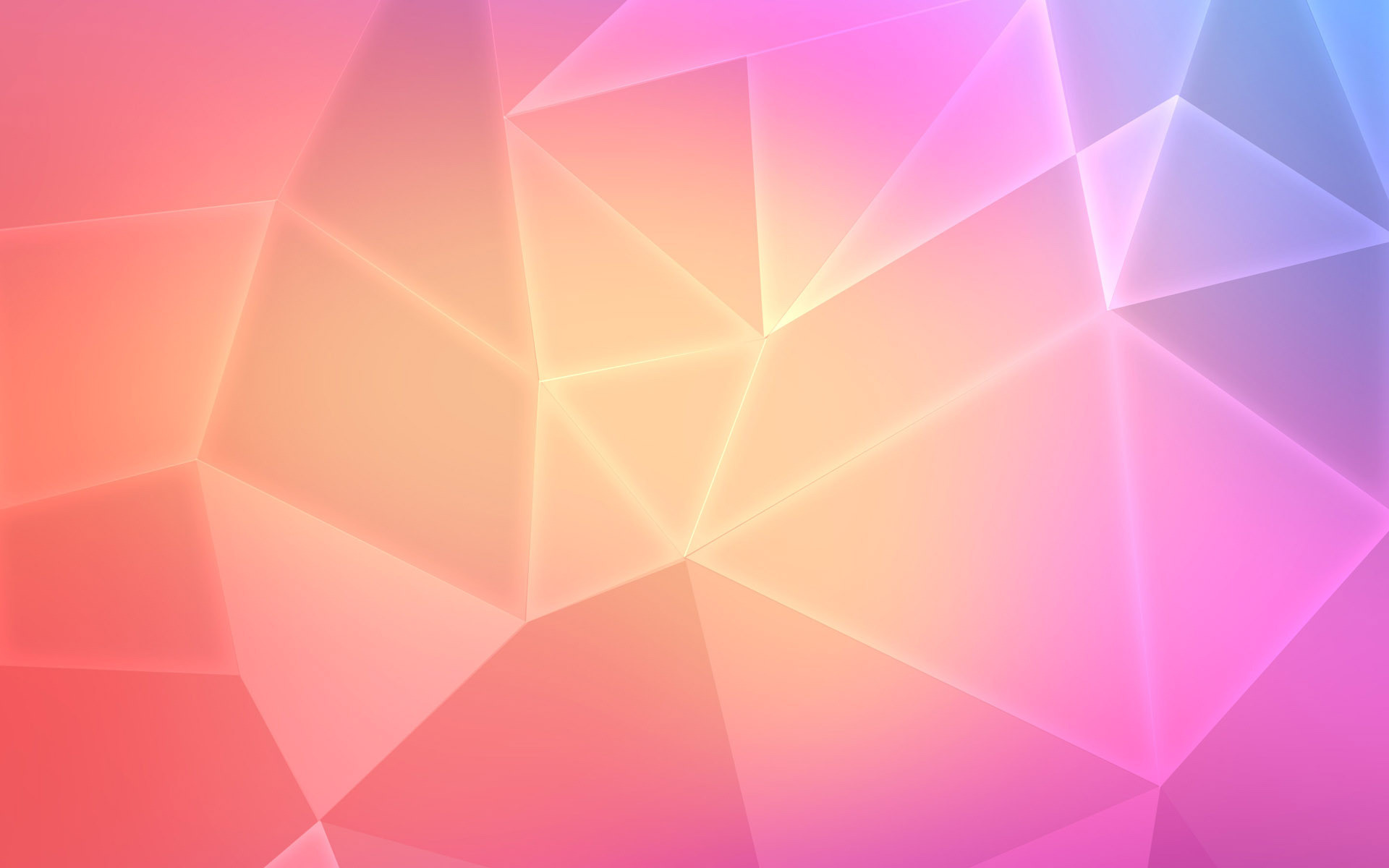 Poligoni, Rosa, Pesca, Sfumatura, 16:10 Full HD, sfondo widescreen
