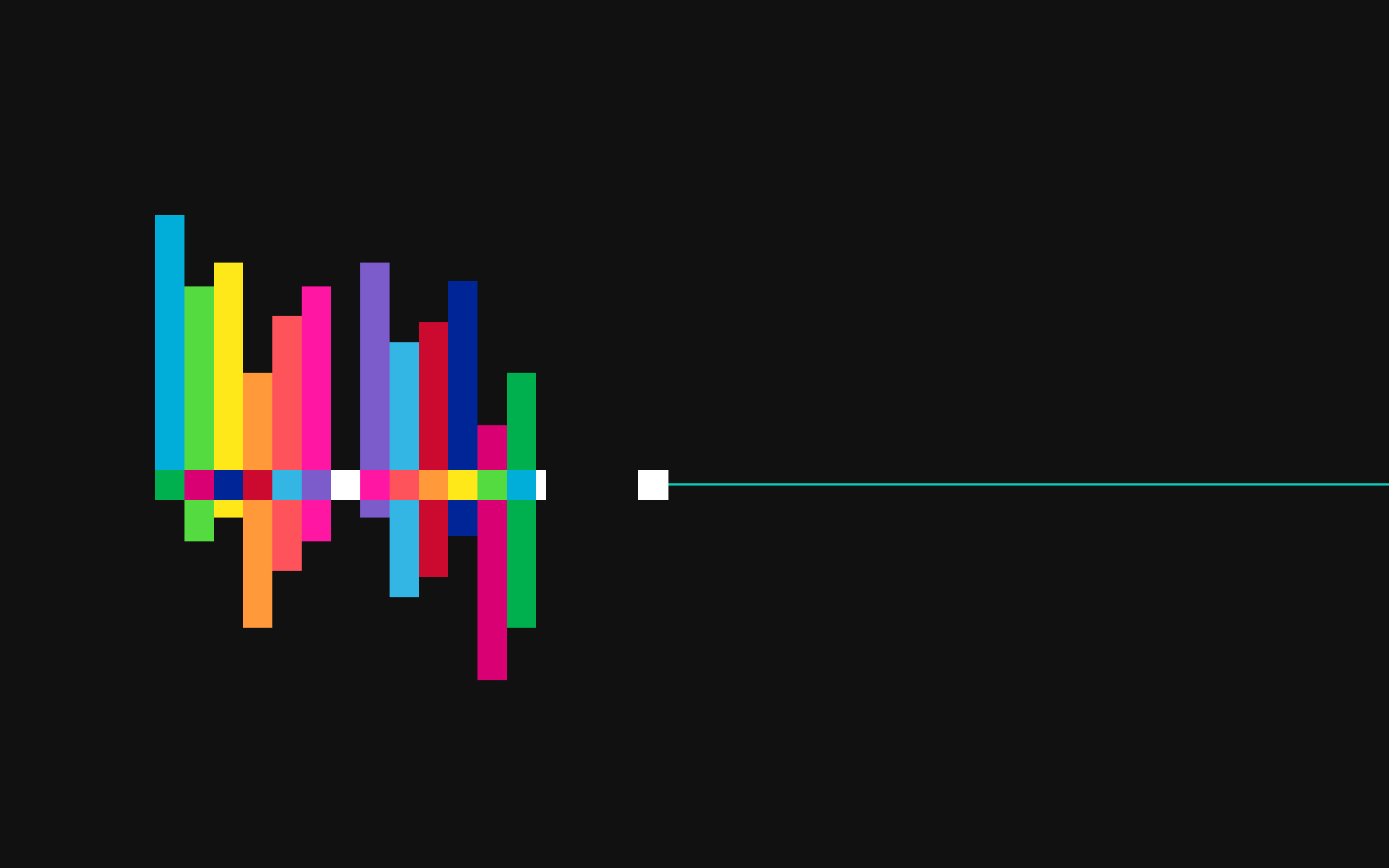 Barre colorate, Arte astratta, Sfondo nero, 2560x1600, wallpaper desktop