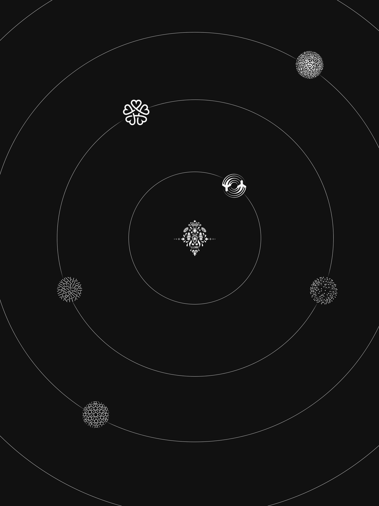 Sistema solare, Orbite, Simboli, Minimalista, Bianco e nero, QHD+, schermata di blocco iPad