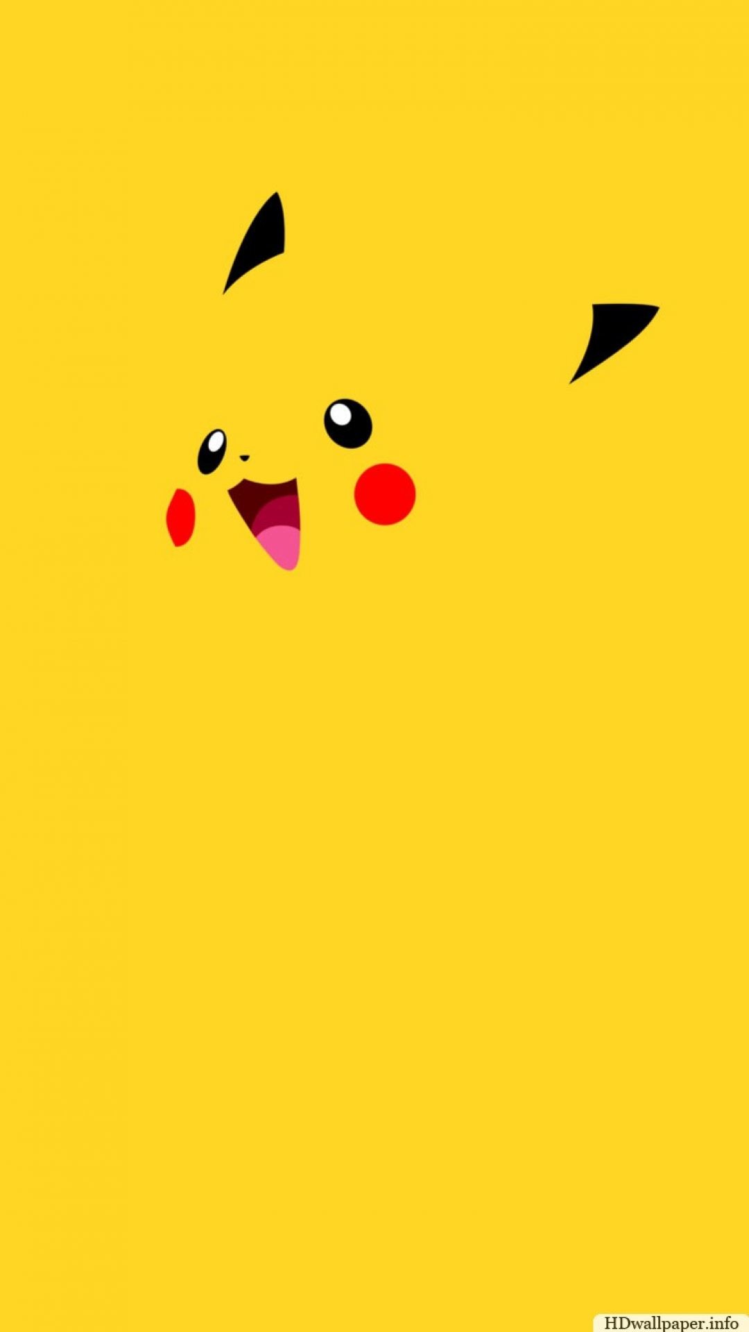 Pikachu, Pokémon, Minimalismo, Giallo, Full HD, sfondo verticale per cellulare