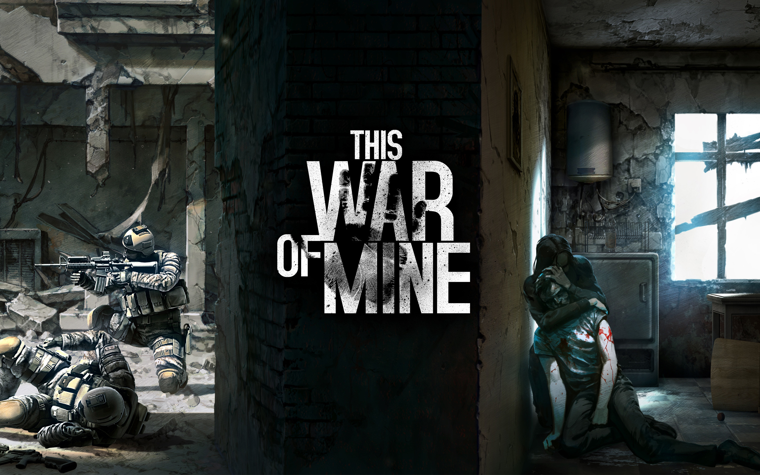 This War of Mine, Rovine, Civili, Videogioco, 2880x1800, sfondo per PC