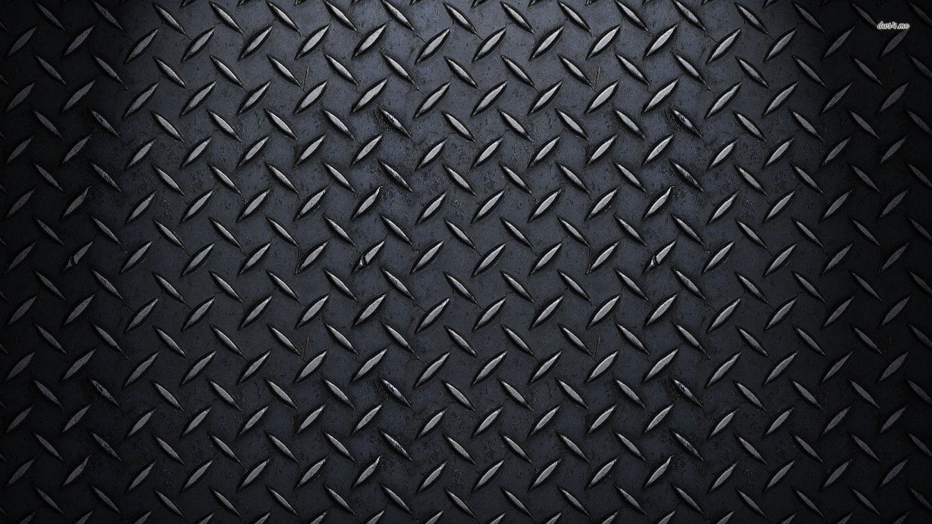 Lamiera mandorlata, Metallo, Texture, Nero, 16:9 Full HD, sfondo widescreen