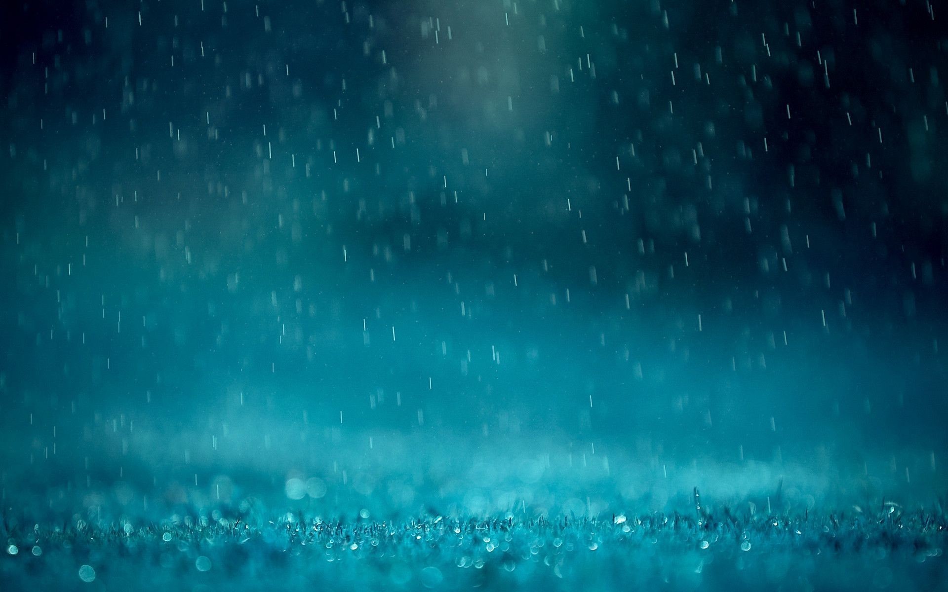 Pioggia, Gocce, Verde acqua, Full HD, sfondo desktop