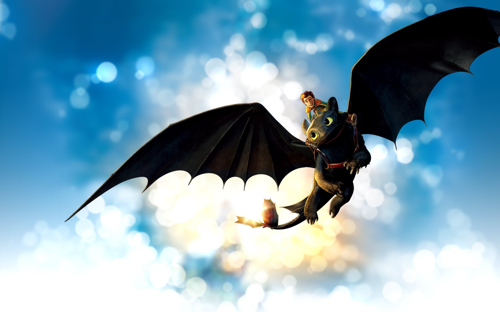 Sdentato, Hiccup, Dragon Trainer, DreamWorks, Cielo, 16:10 Full HD, sfondo widescreen