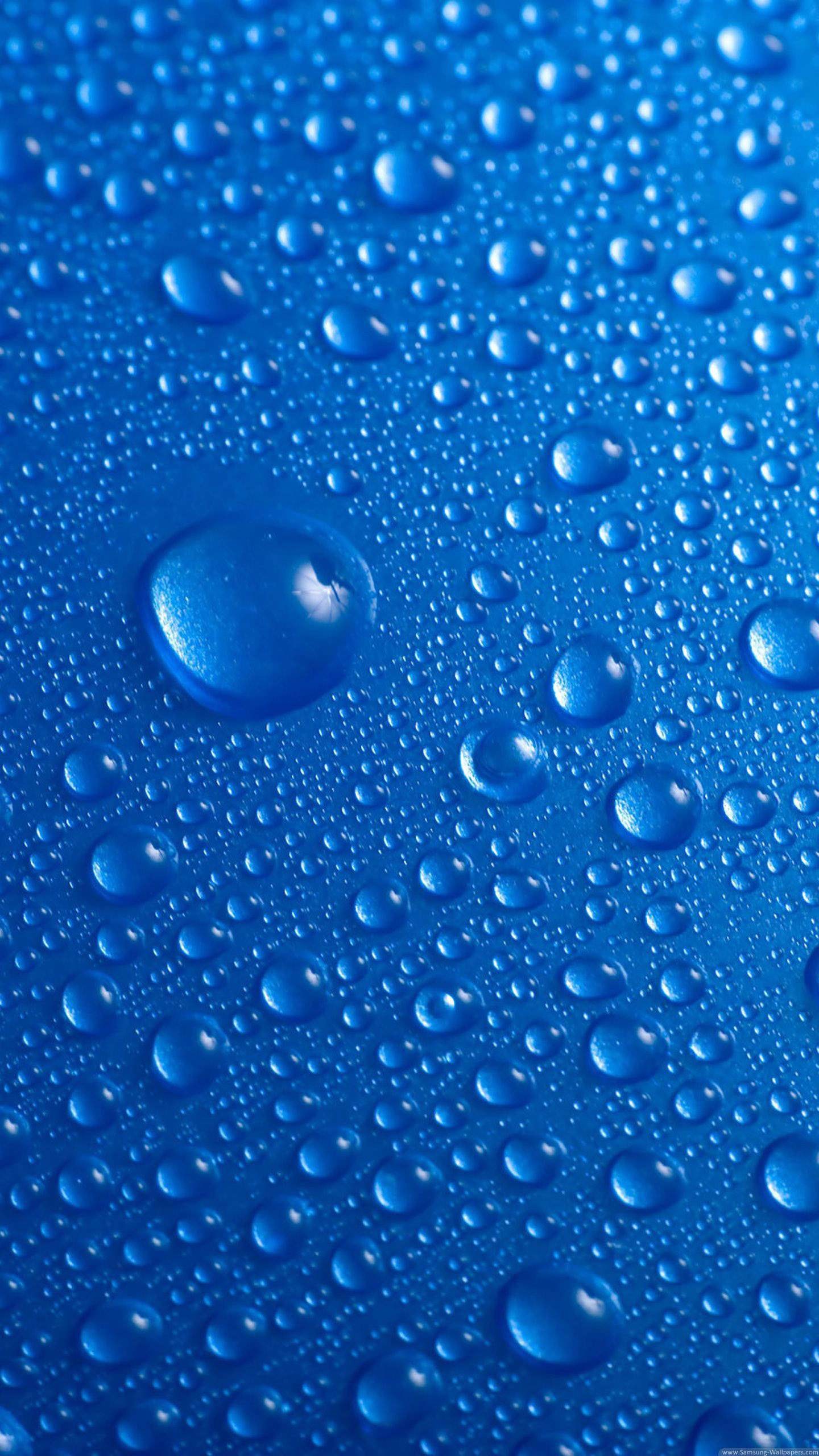 Gocce d'acqua, Blu, Macro, QHD+, sfondo Samsung S25 Edge