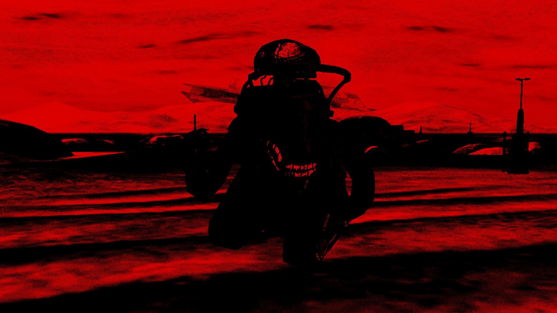 Star Wars, Rosso, Silhouette, 1920x1080, immagine di sfondo