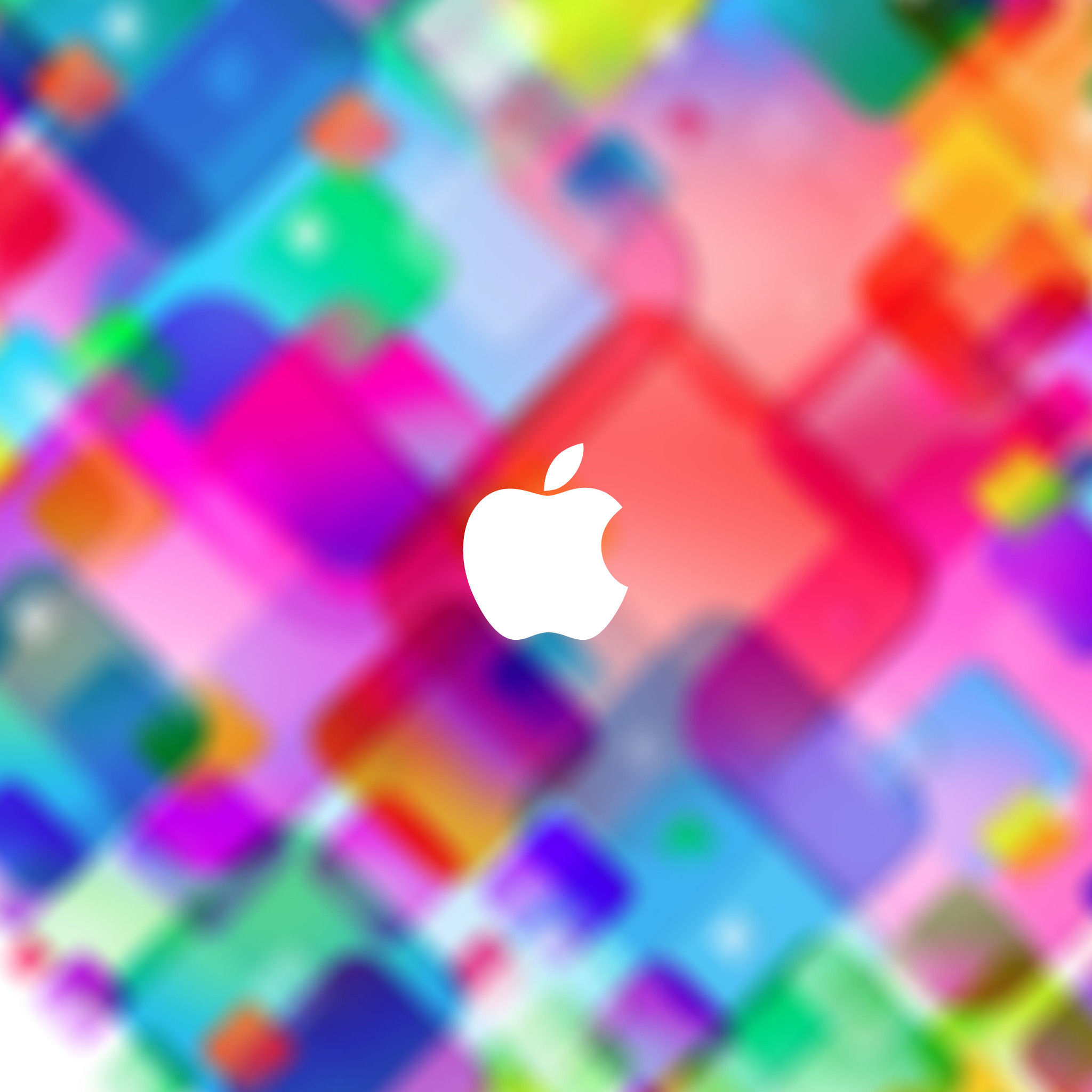 WWDC, Logo Apple, Quadrati colorati, schermata Home iOS 7