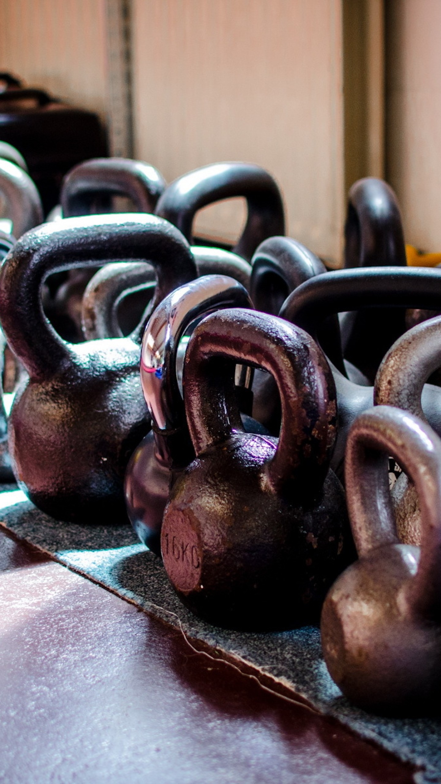 Kettlebell, Palestra, Attrezzi, QHD+, schermata di blocco del cellulare