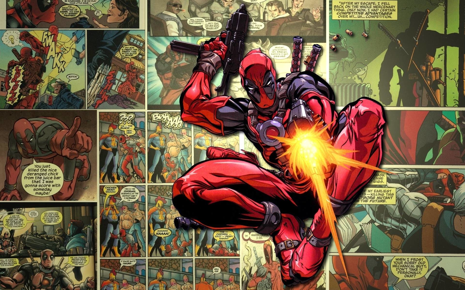 Deadpool, Fumetto, Tavole a fumetti, Pistola, 1920x1200, sfondo MacBook Pro