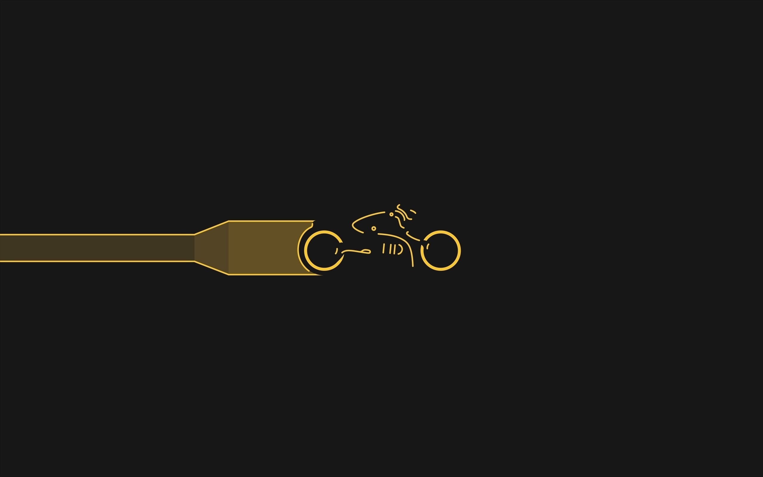Minimalismo, Tron, Light cycle, Sfondo nero, 2K, wallpaper desktop
