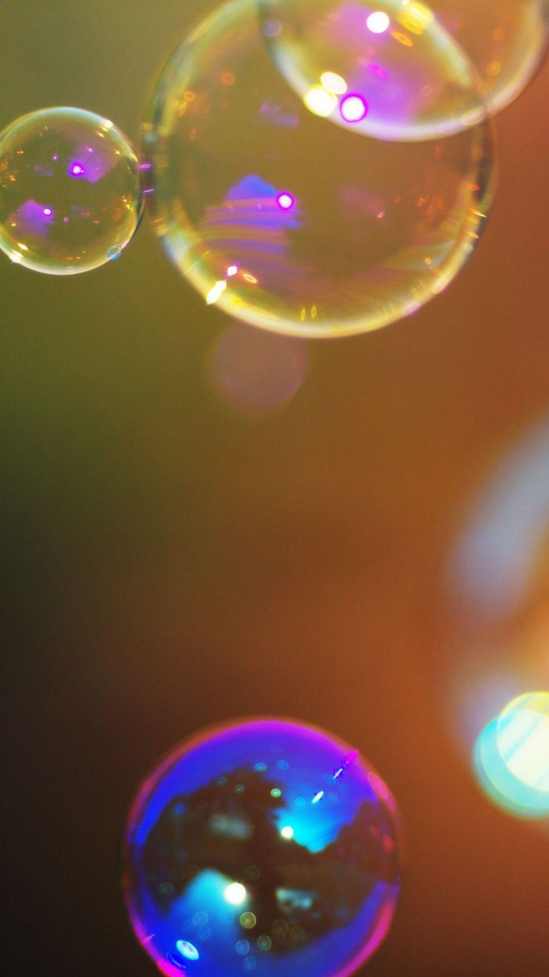 Bolle di sapone, Bokeh, Macro, Arancione, Full HD, sfondo Galaxy S5