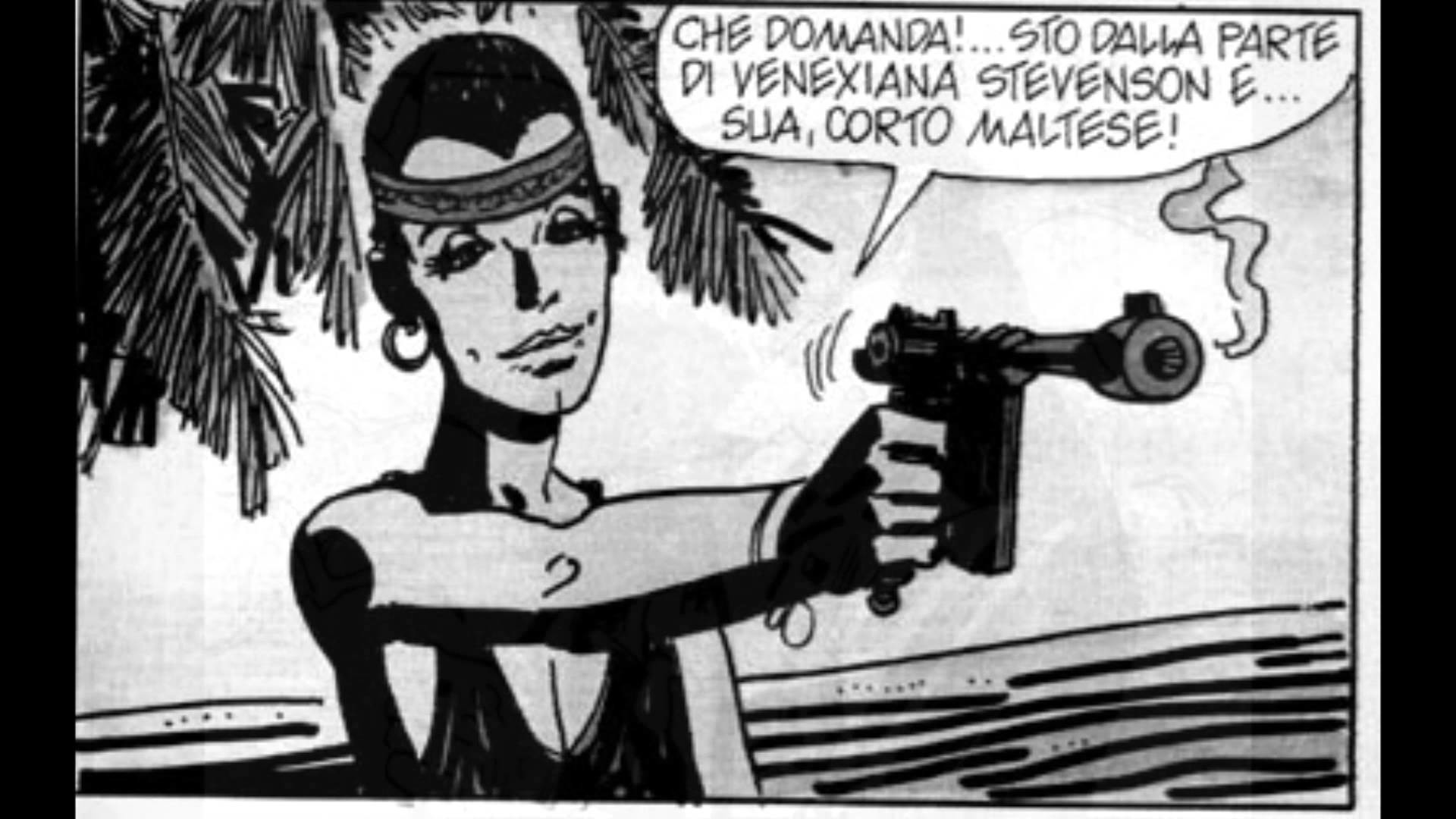 Venexiana Stevenson, Corto Maltese, Hugo Pratt, Pistola, Fumetto, sfondo desktop 1080p