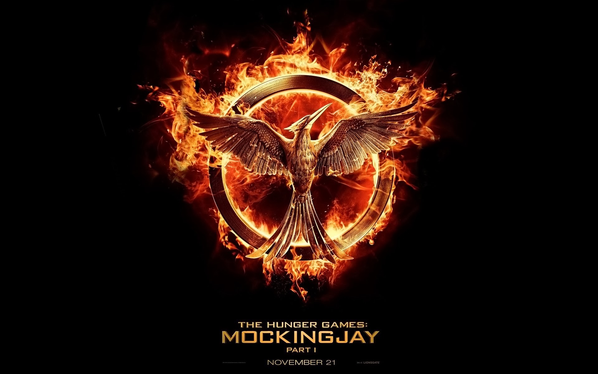 Hunger Games: Il canto della rivolta - Parte 1, Ghiandaia imitatrice, Fuoco, Poster, sfondo Full HD