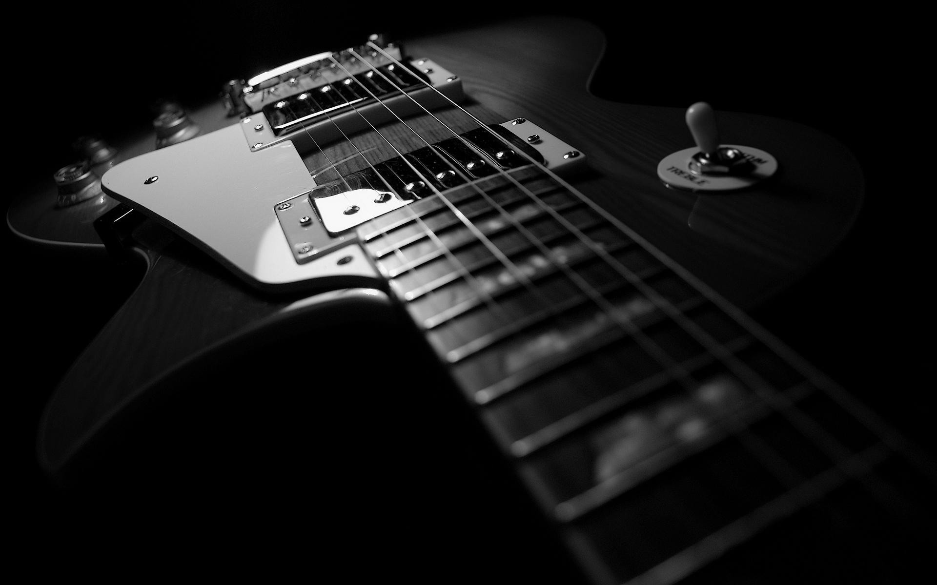 Gibson Les Paul, Chitarra elettrica, Bianco e nero, 1920x1200, sfondo MacBook Pro