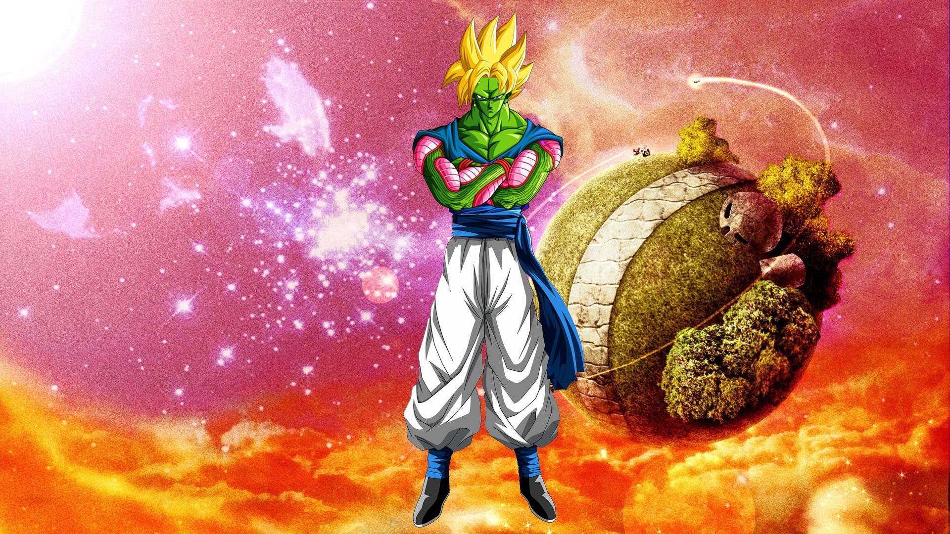 Piccolo, Fan art, Dragon Ball, Spazio, Full HD, sfondo per PC e portatile