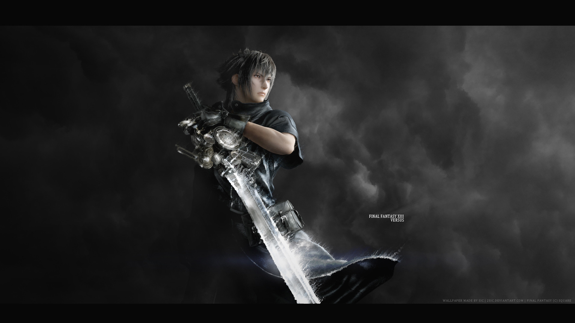 Noctis Lucis Caelum, Final Fantasy XV, Spada, Fumo, Grigio, Full HD, sfondo per PC e portatile