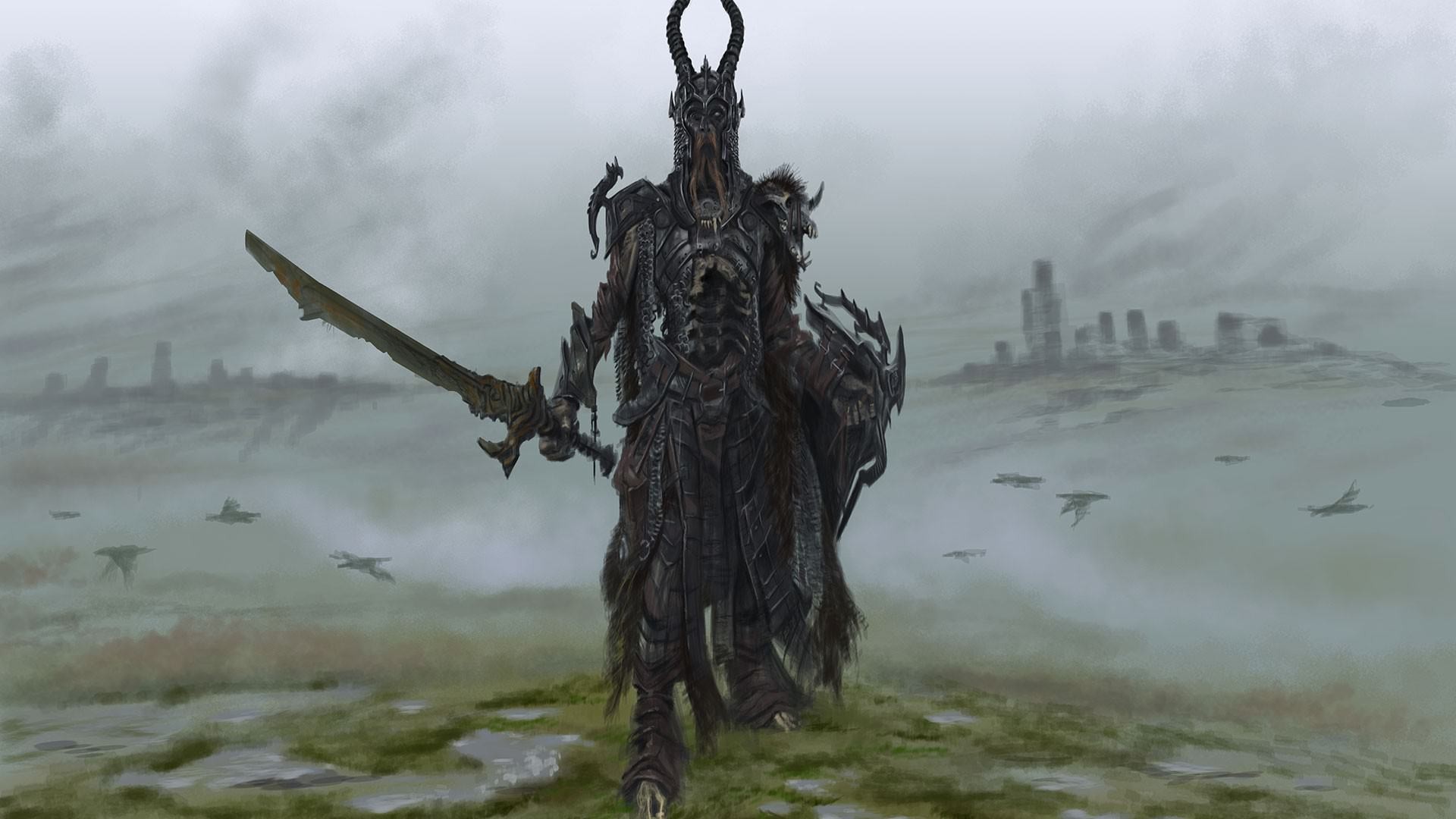 Sauron, Il Signore degli Anelli, Armatura, Nebbia, 1920x1080, sfondo per PC
