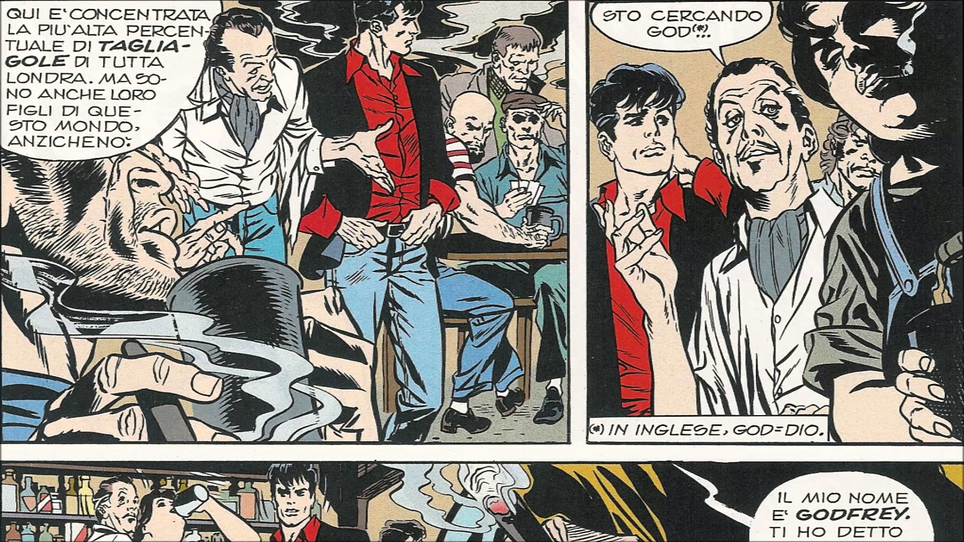 Dylan Dog, Tavola a fumetti, Fumetto, Bianco e nero e rosso, Full HD, sfondo desktop