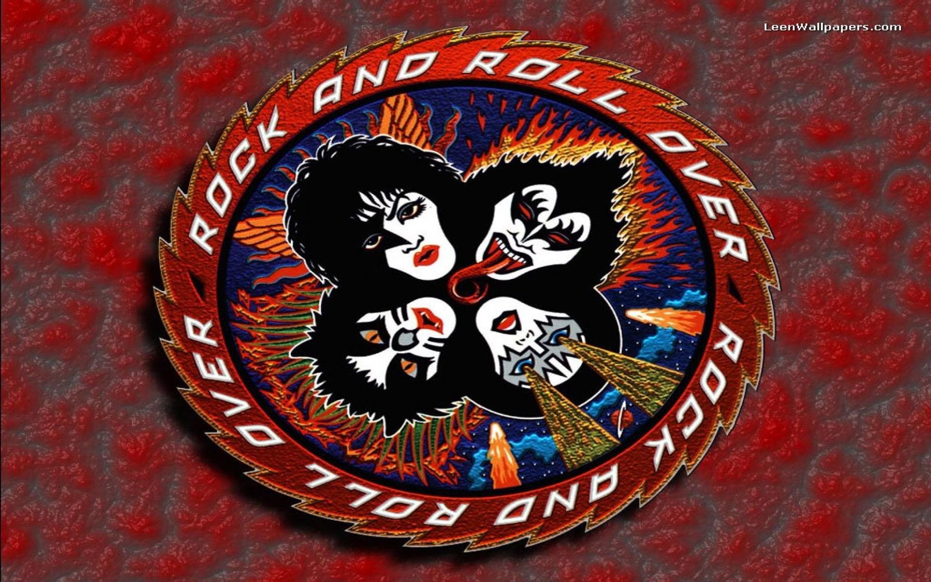 Kiss, Rock and Roll Over, Copertina album, Rosso, 1920x1200, sfondo MacBook Pro