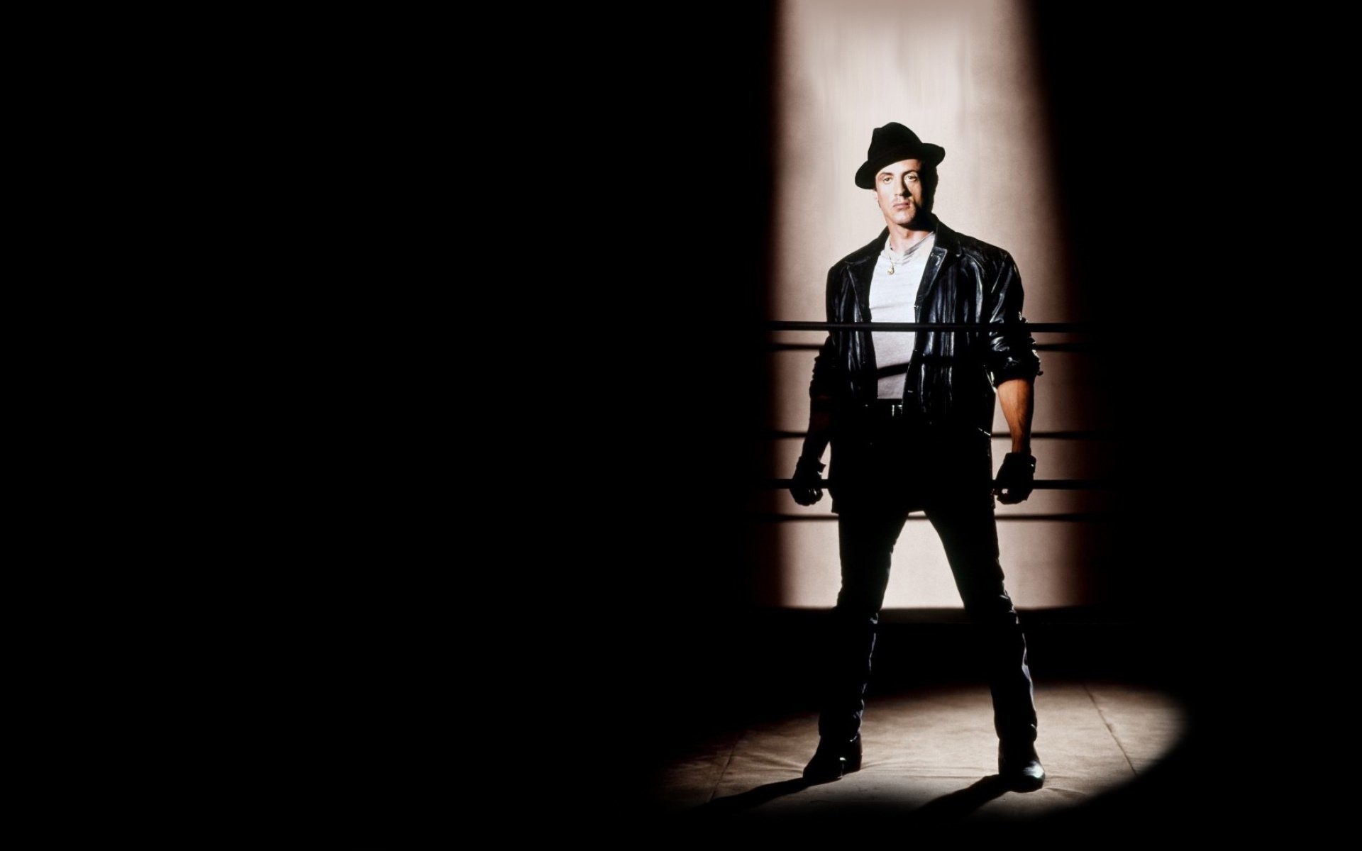 Rocky Balboa, Sylvester Stallone, Ring, Riflettore, 1920x1200, immagine di sfondo