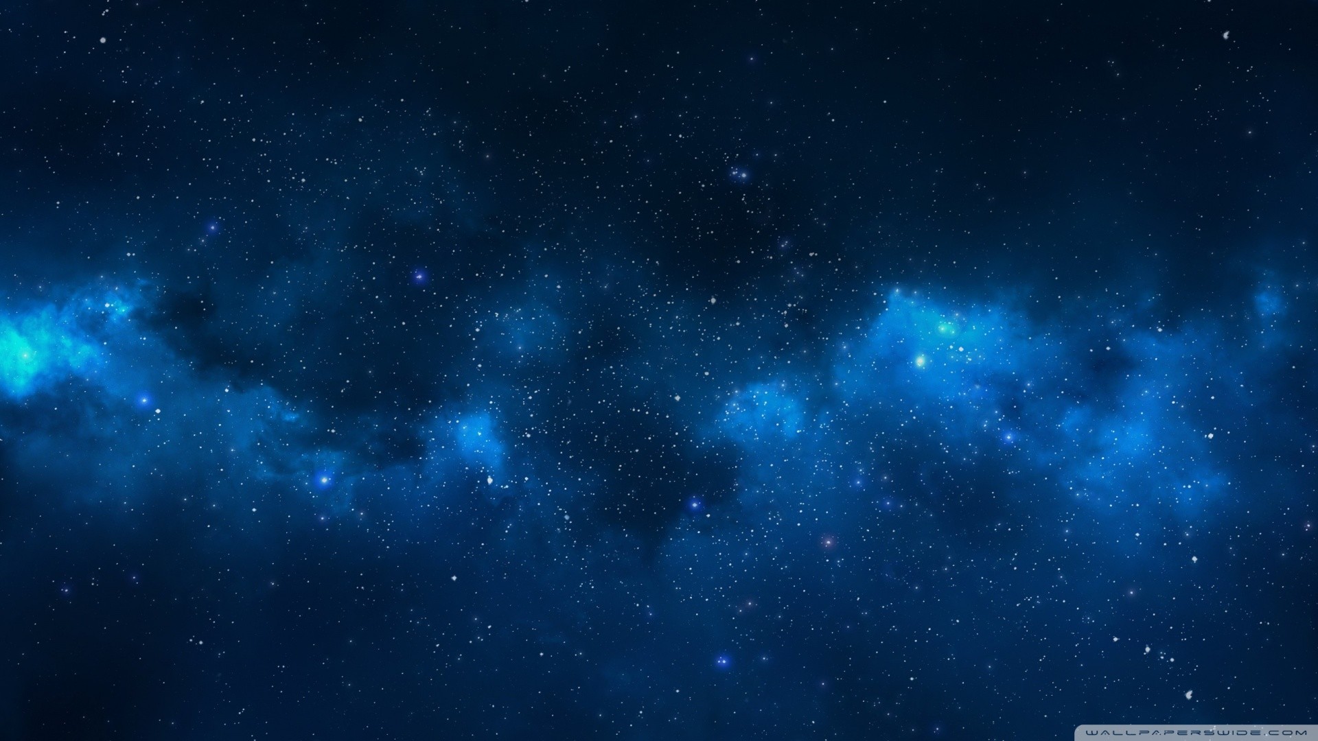 Via Lattea, Panorama, Stelle, Blu, Full HD, wallpaper desktop