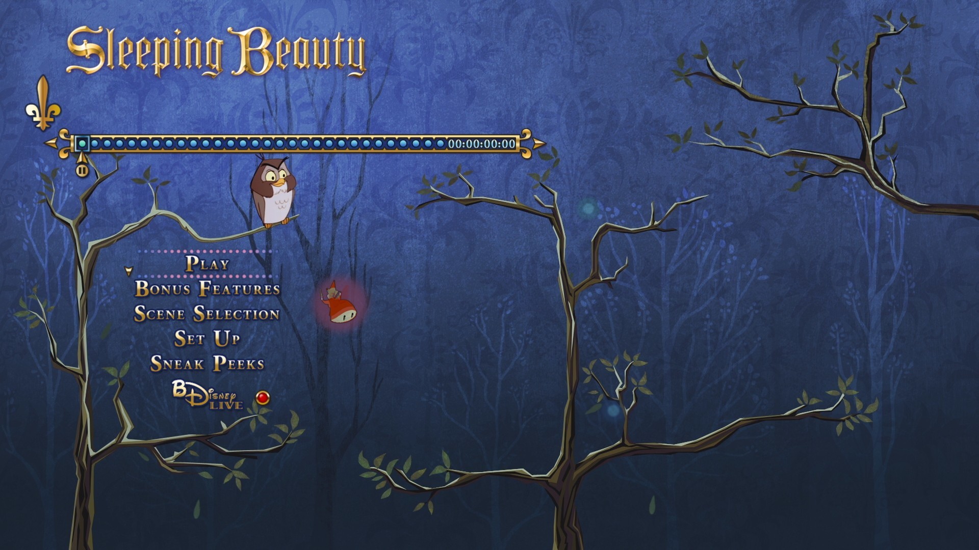 La bella addormentata nel bosco, Disney, Menu DVD, 1920x1080, wallpaper desktop