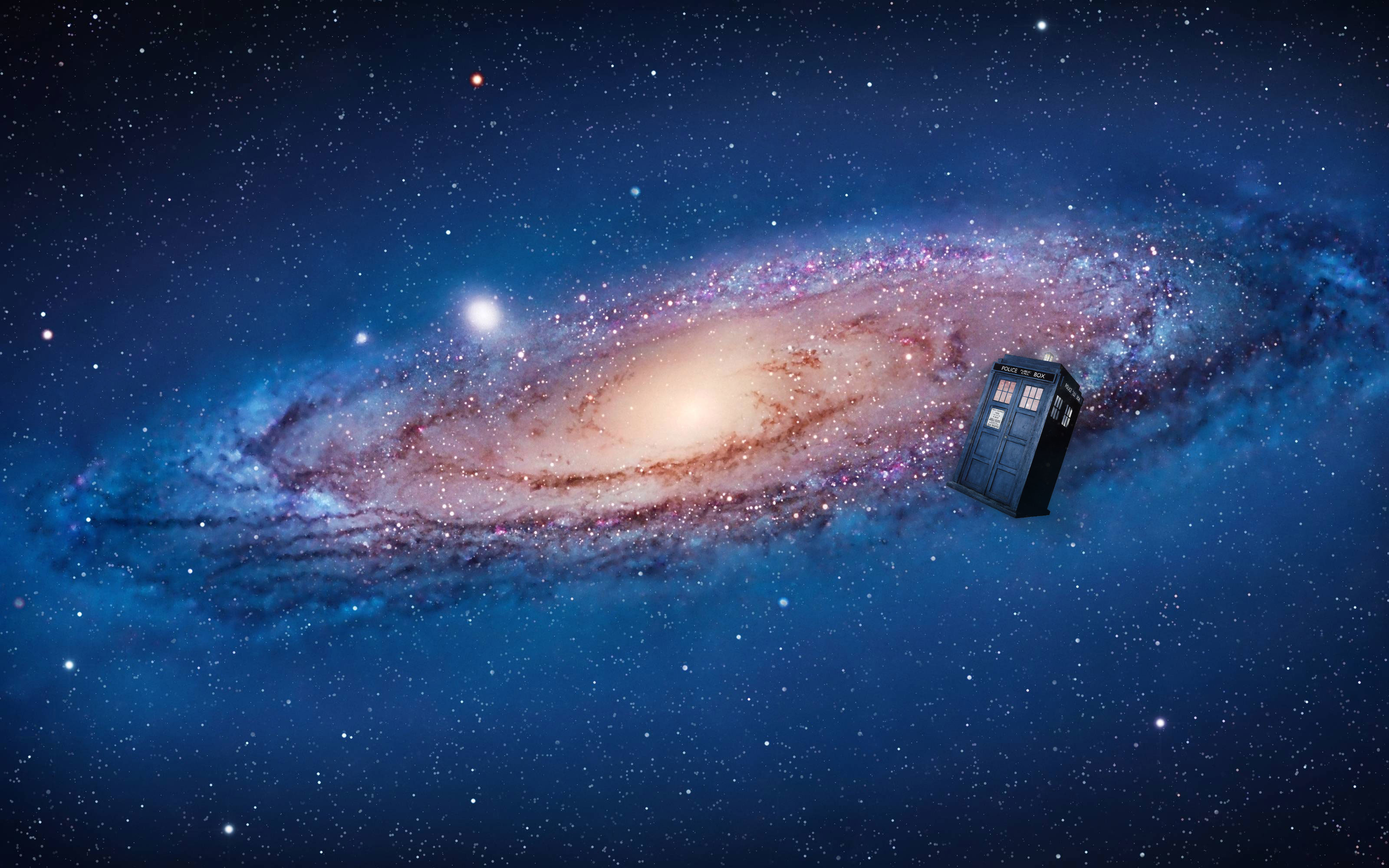 TARDIS, Doctor Who, Galassia di Andromeda, Spazio, 3200x2000, sfondo MacBook Pro