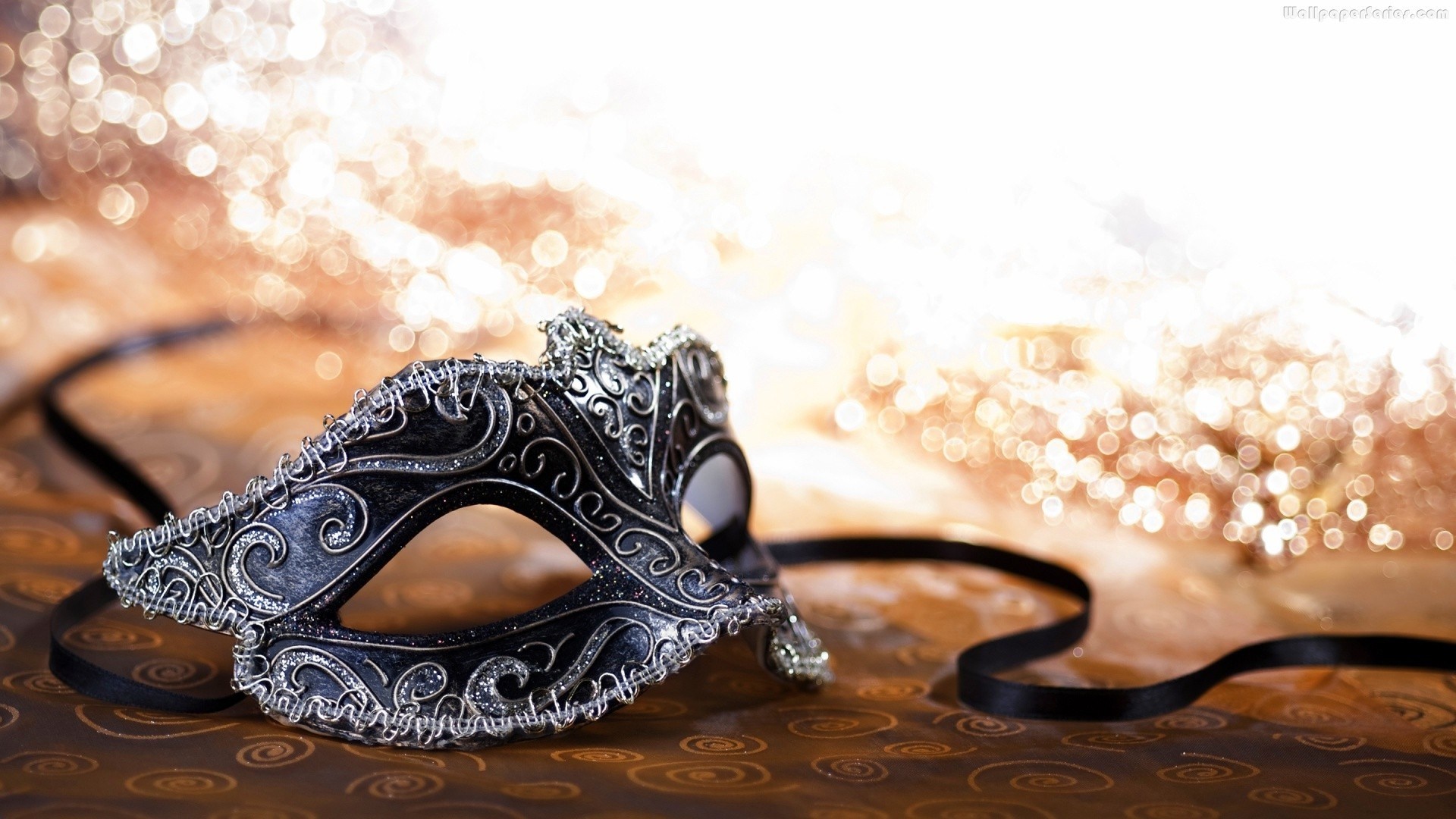 Maschera argentata, Bokeh, Nastro, Primo piano, Full HD, sfondo per PC