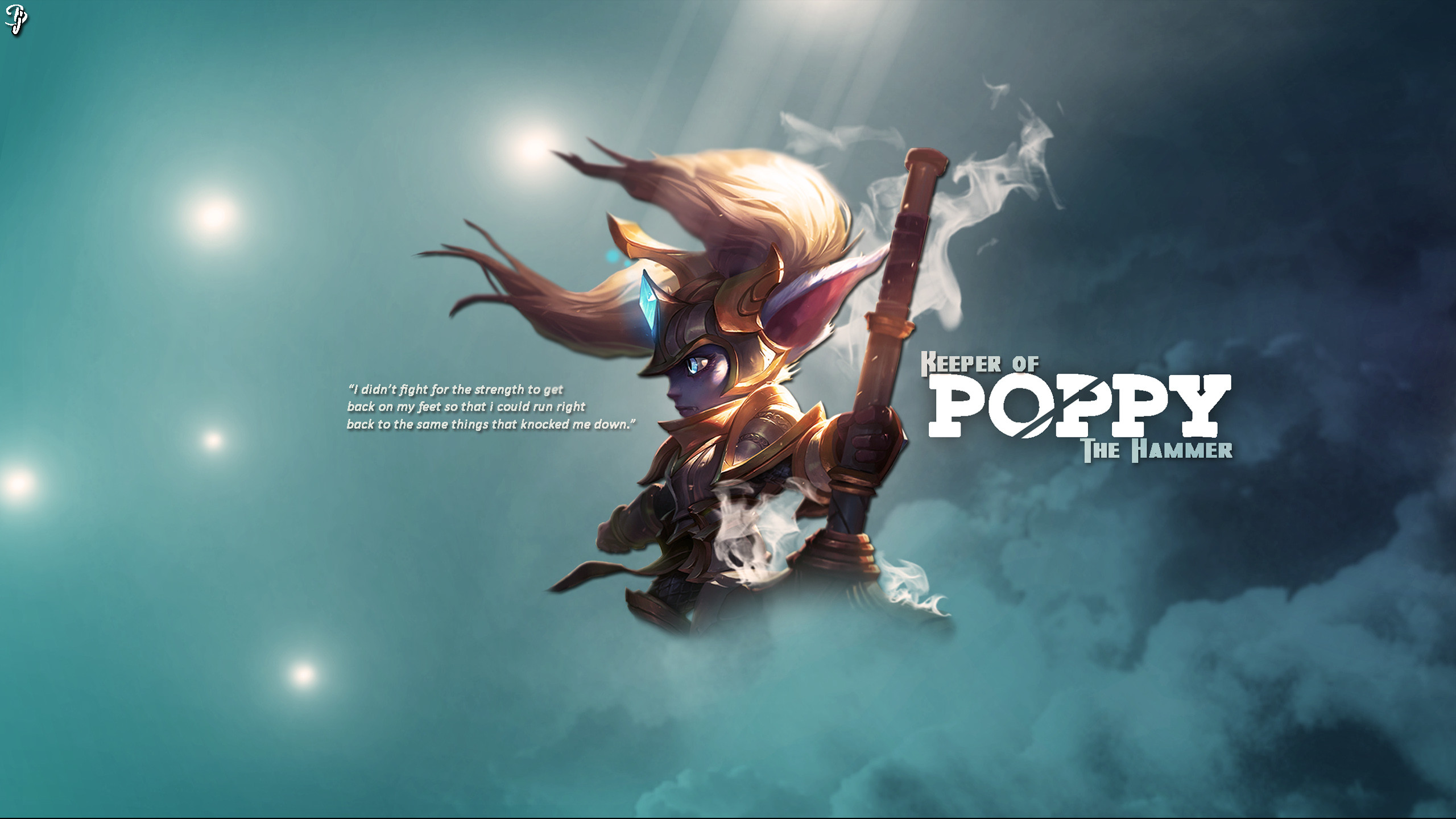 Poppy, Keeper of the Hammer, League of Legends, Turchese, 2K, sfondo per PC