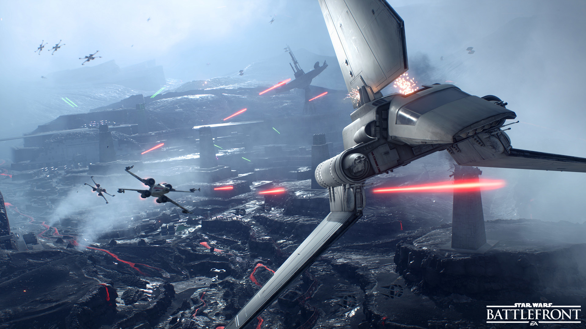 Star Wars Battlefront, Navetta imperiale, Sullust, Battaglia, 1920x1080, sfondo per PC