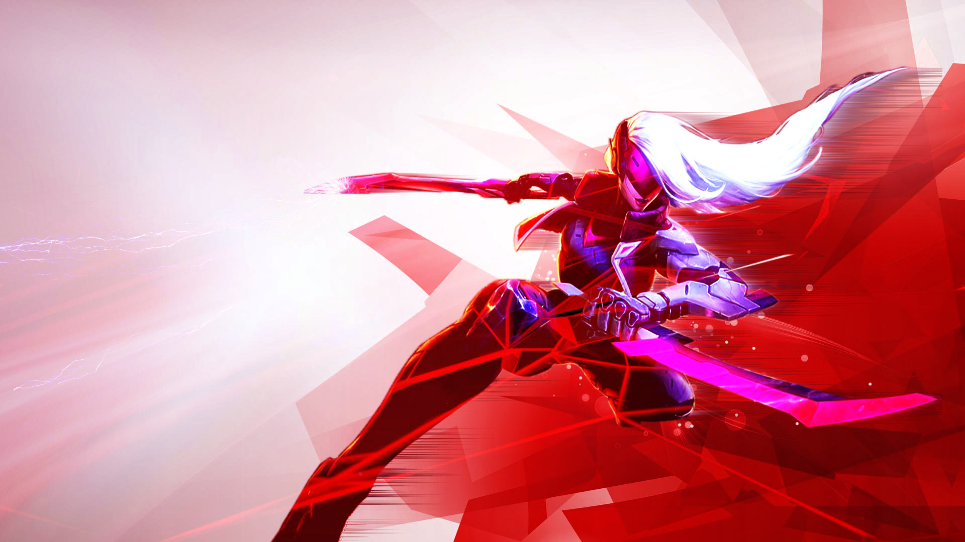 Katarina, Katarina PROJECT, League of Legends, Rosso, 16:9 Full HD, sfondo widescreen