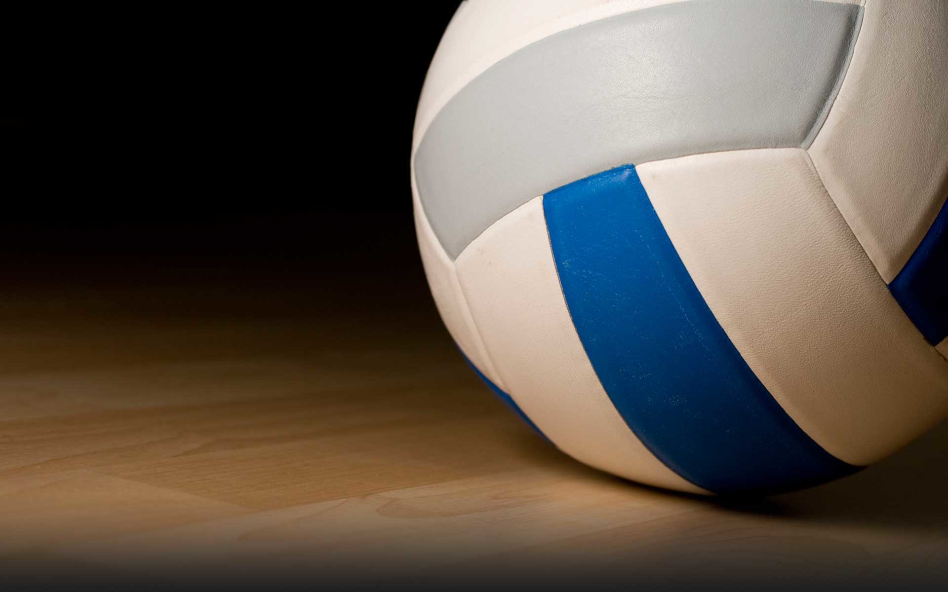 Pallone da pallavolo, Parquet, Primo piano, Sfondo scuro, 1920x1200, wallpaper desktop