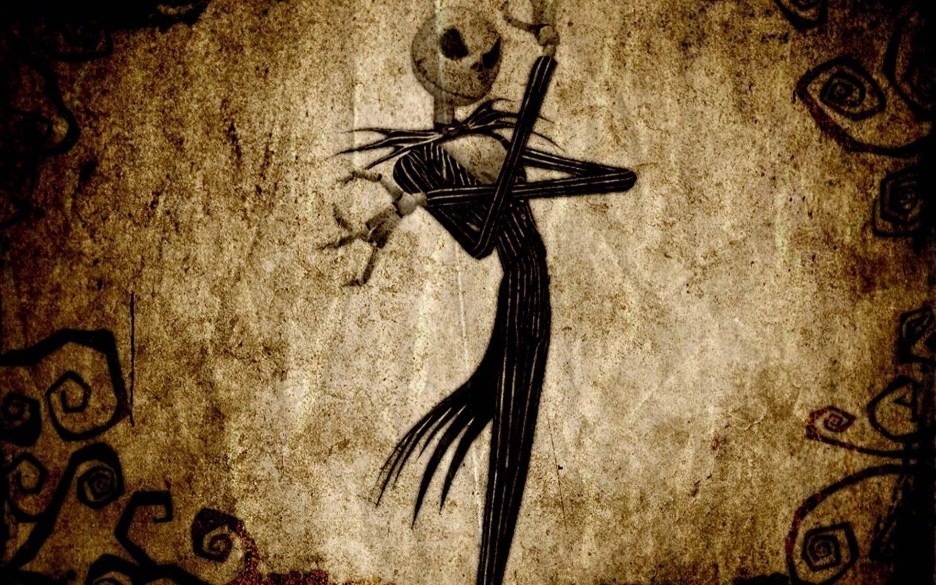 Jack Skeletron, Nightmare Before Christmas, Tim Burton, Pergamena, wallpaper per portatile