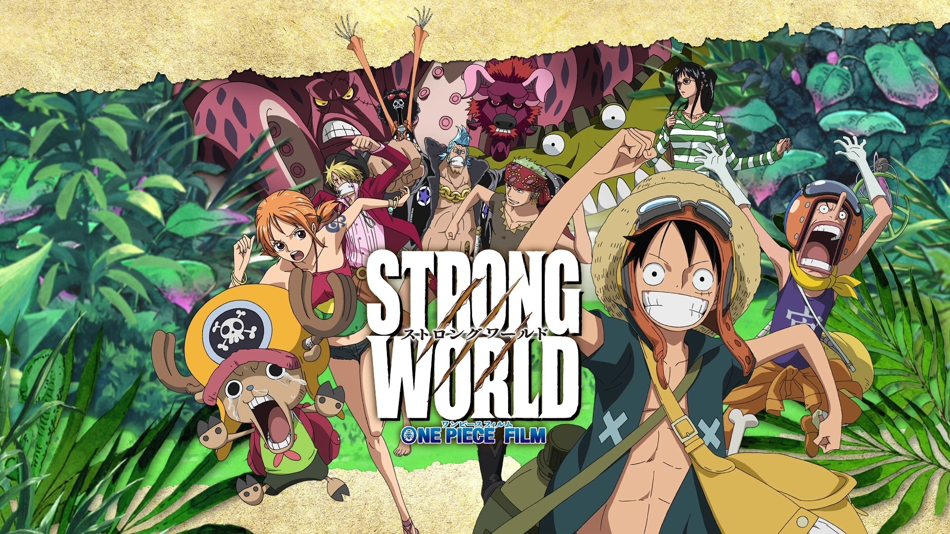 One Piece Film: Strong World, Monkey D. Luffy, One Piece, Giungla, sfondo Full HD per PC