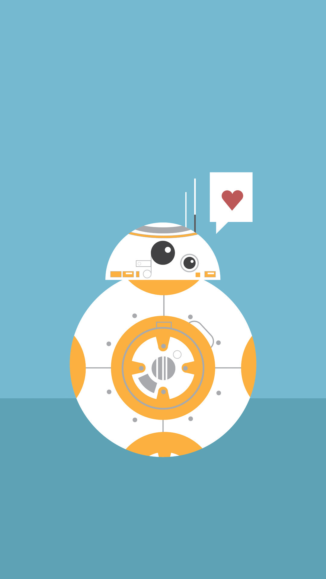 BB-8, Star Wars, Droide, Minimalismo, sfondo iPhone 5C