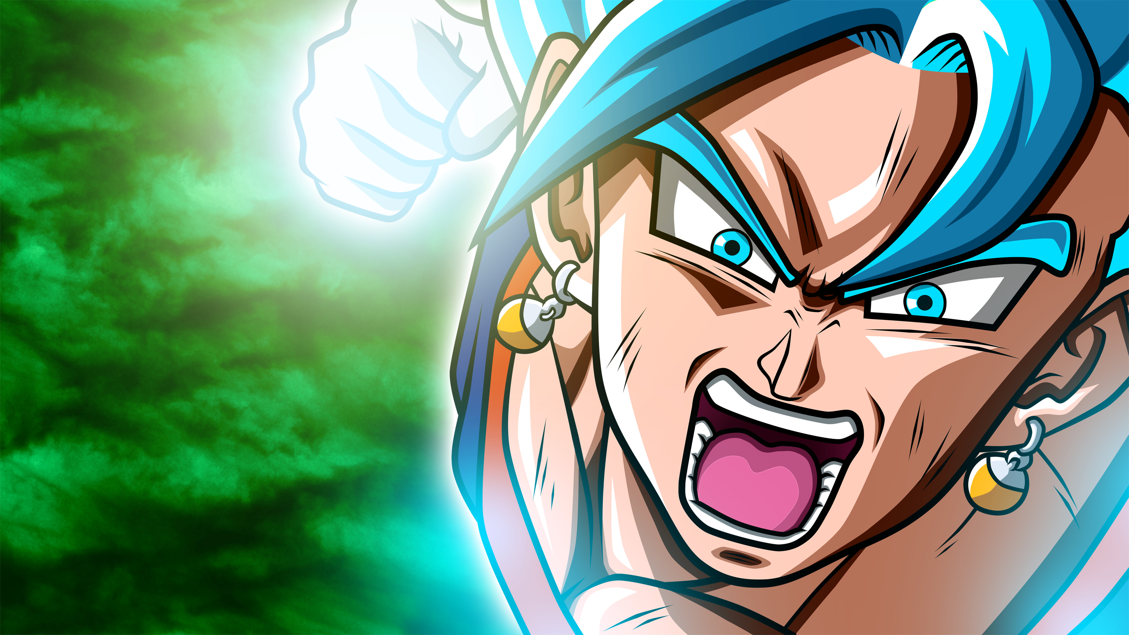 Vegito Blue, Dragon Ball Super, Urlo, 4K, sfondo desktop