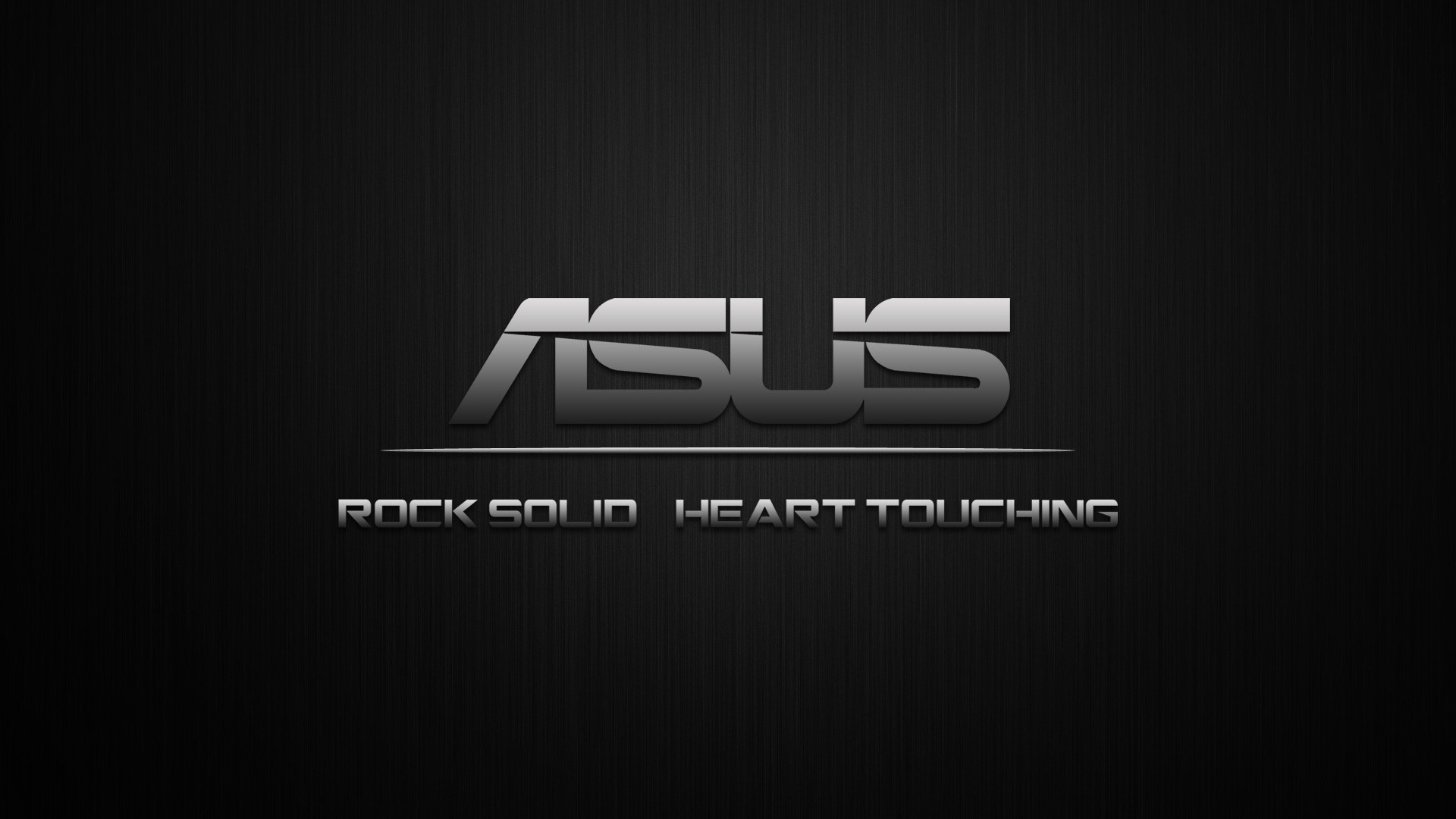 ASUS, Logo, Rock Solid Heart Touching, Sfondo nero, 1920x1080, wallpaper desktop