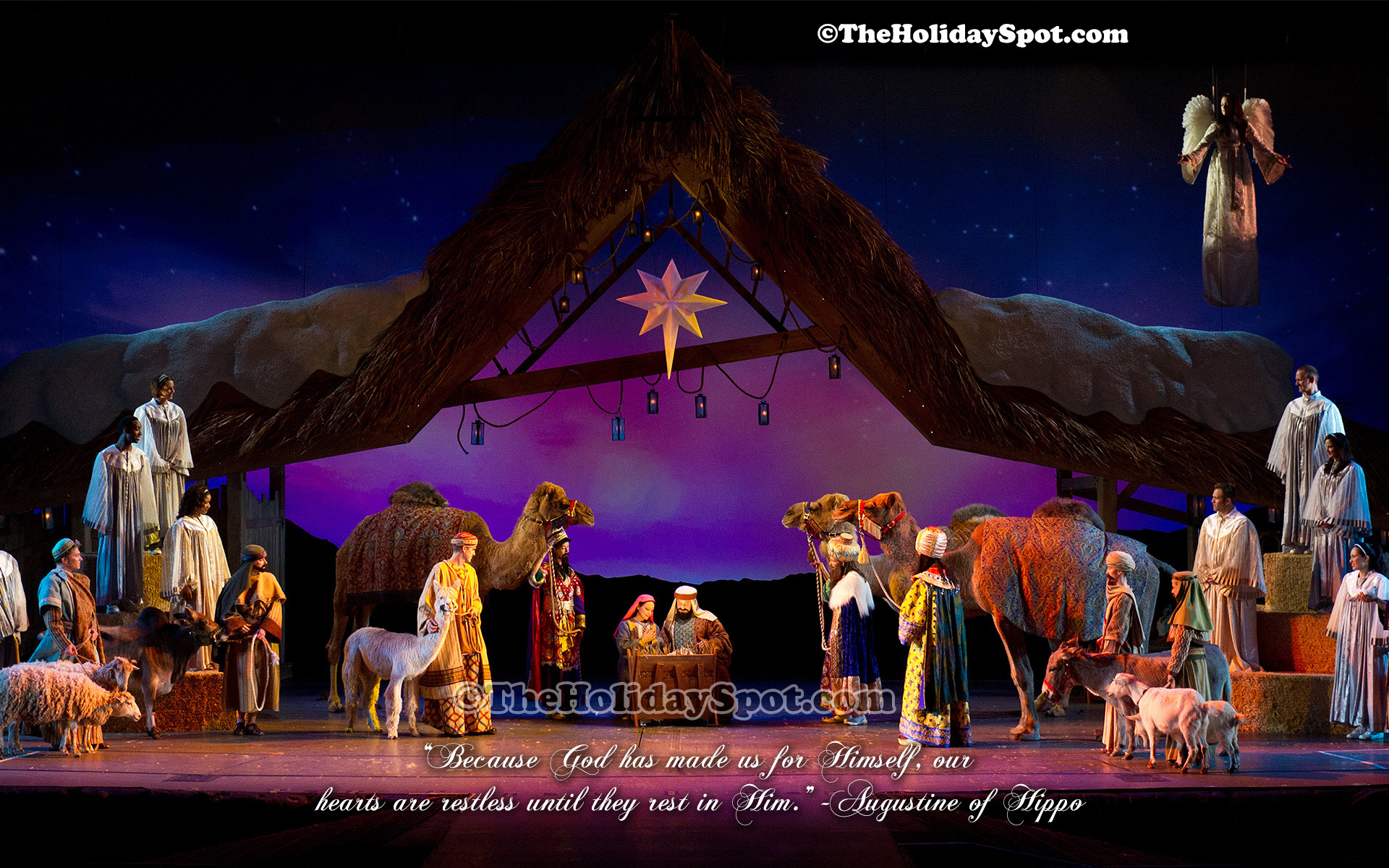 Presepe, Natività, Re Magi, Rappresentazione teatrale, Full HD, sfondo per PC