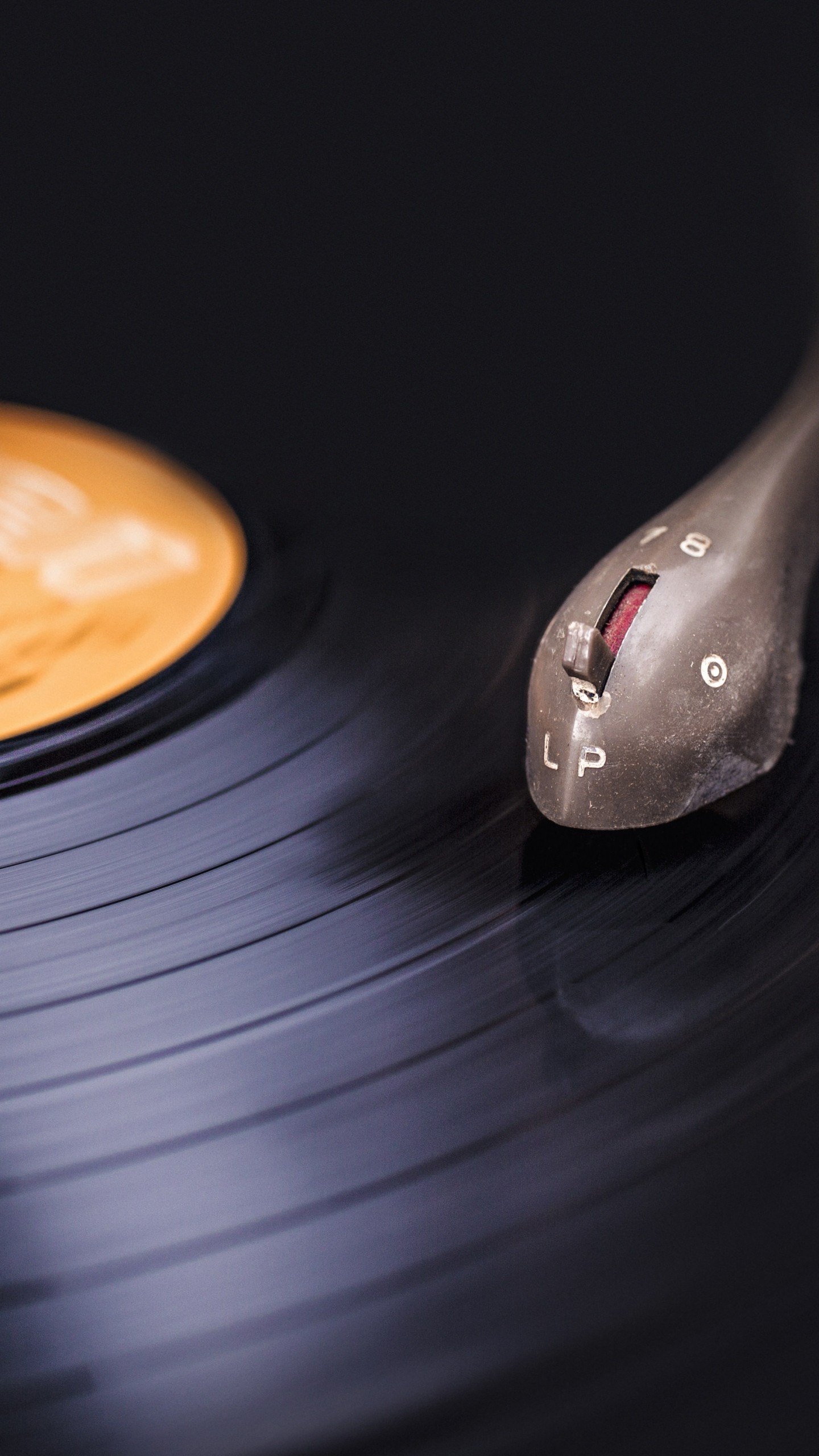 Disco in vinile, Puntina, Primo piano, sfondo per iPhone e Android