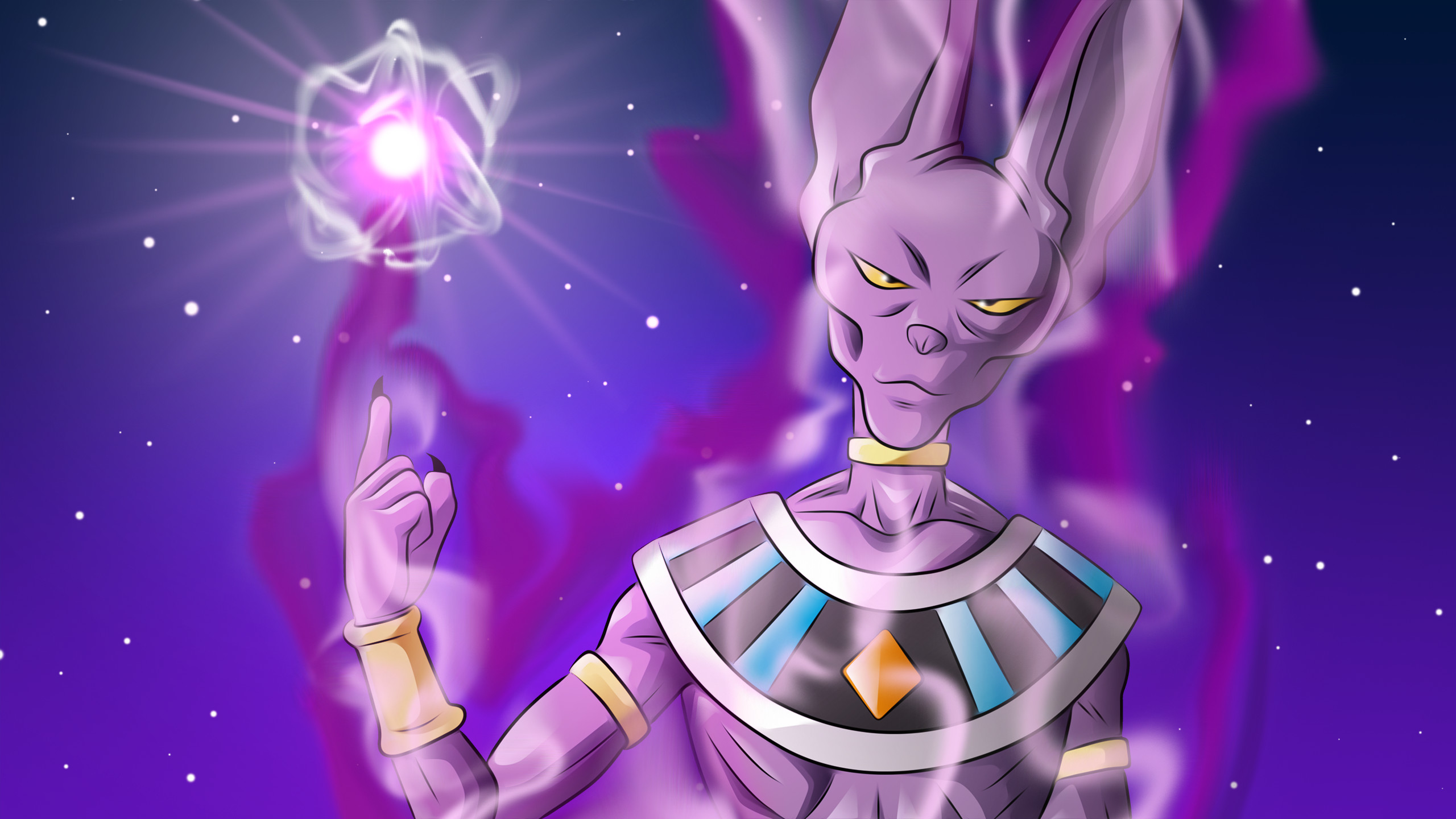 Beerus, Dragon Ball Super, Sfera di energia, 2560x1440, immagine di sfondo