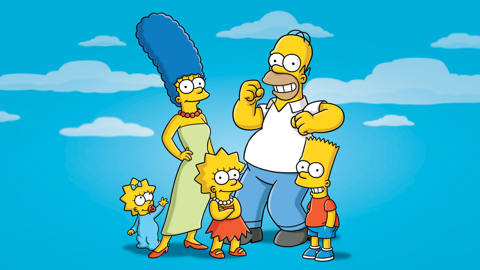 Homer Simpson, Marge Simpson, Bart Simpson, Lisa Simpson, Maggie Simpson, I Simpson, sfondo per PC