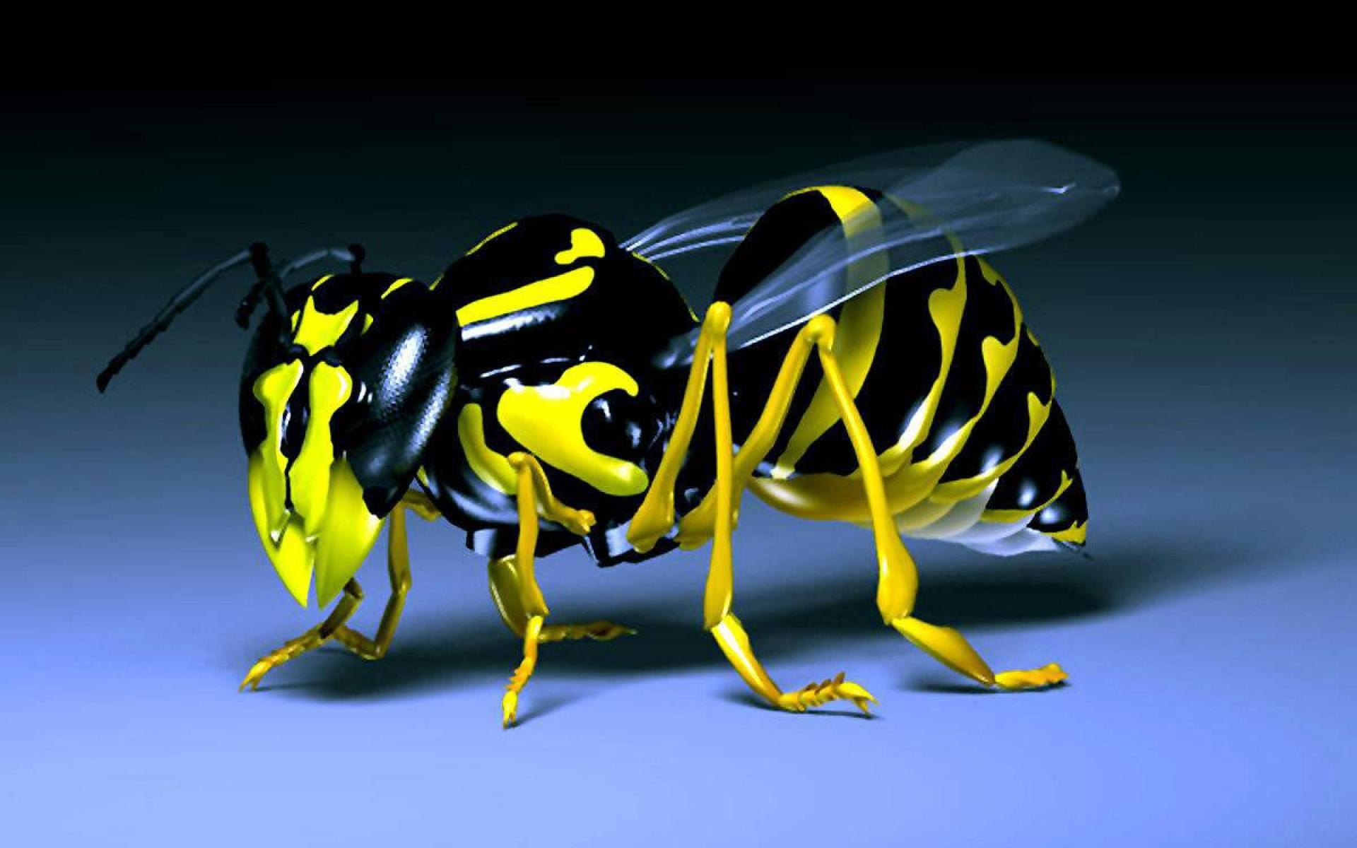 Vespa, Rendering 3D, Giallo, Nero, Full HD, sfondo per desktop